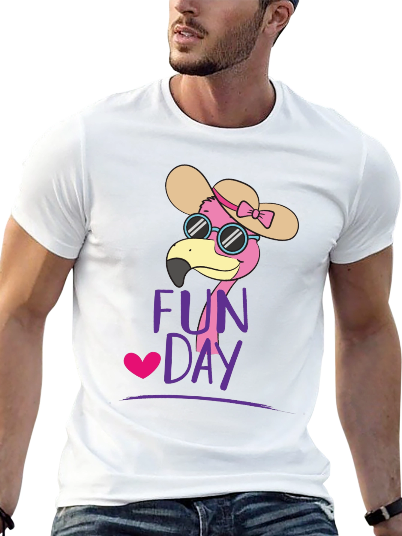 Fun Day Flamingo Graphic Tee - Casual Comfort
