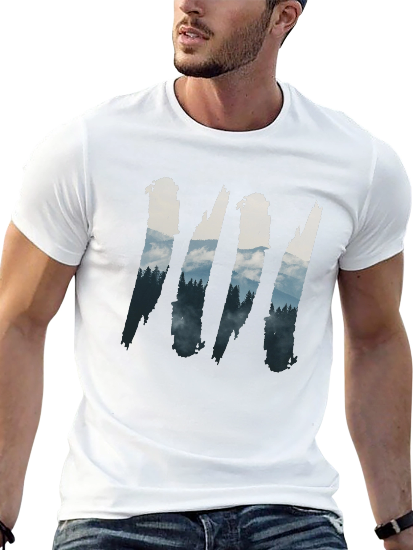 Mountainscape Graphic Print Tee