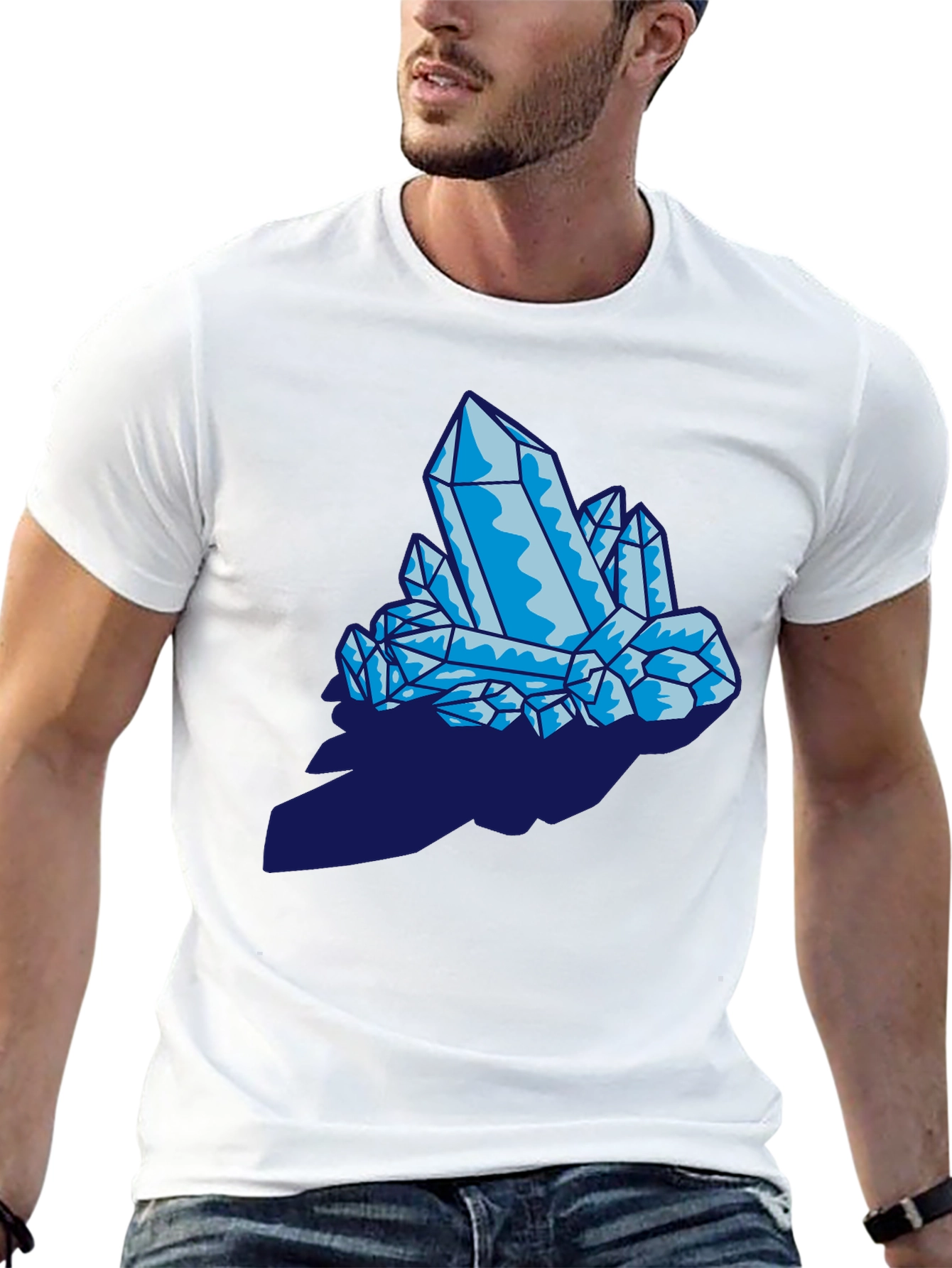 Crystal Graphic Print Black T-Shirt