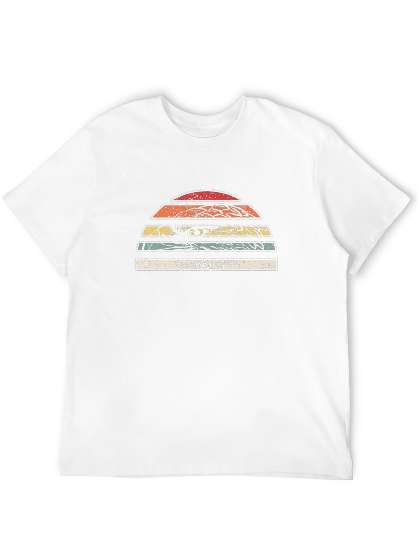 Retro Sunset Graphic Black T-Shirt