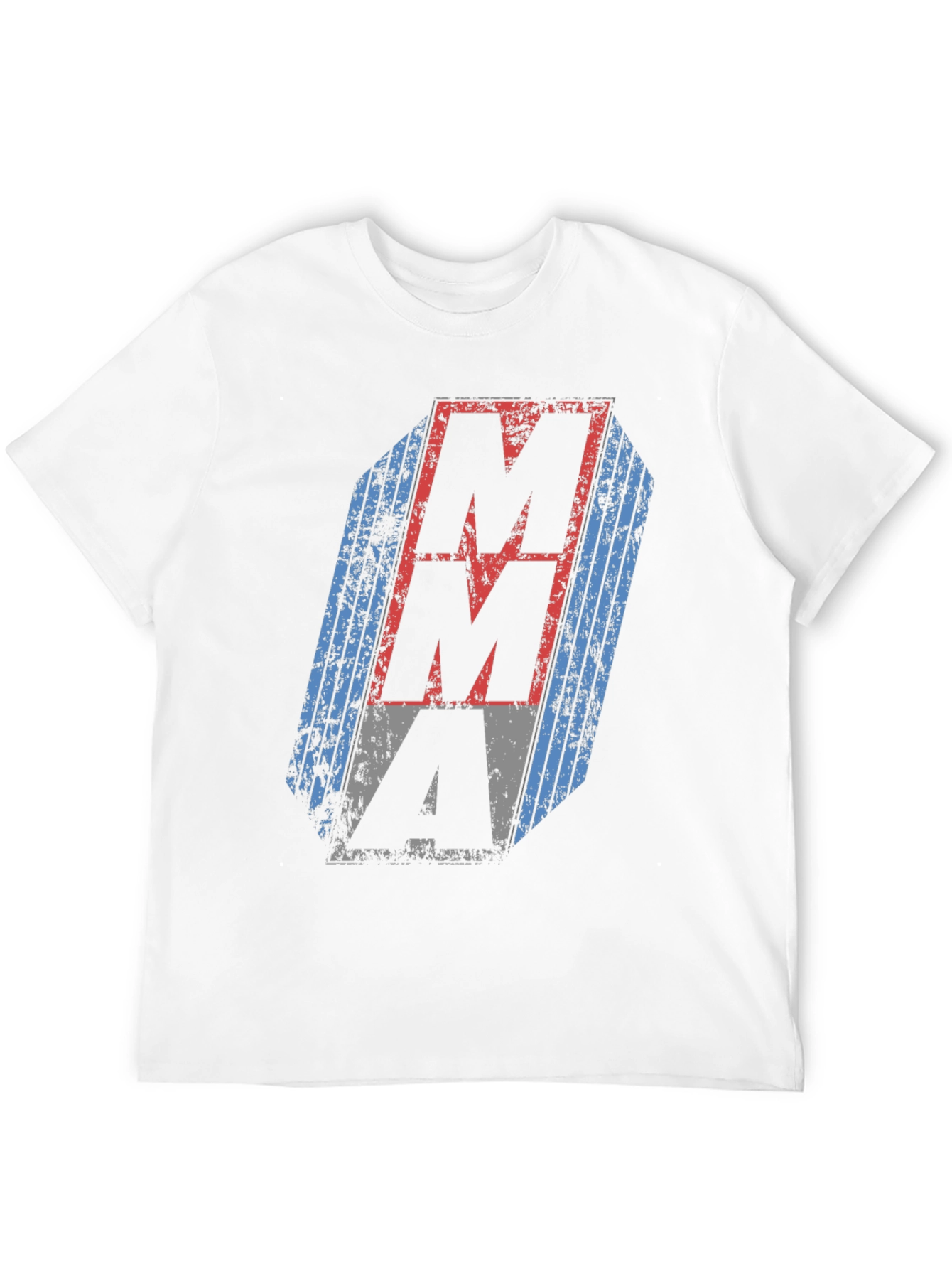 Distressed MMA Graphic Tee - Black