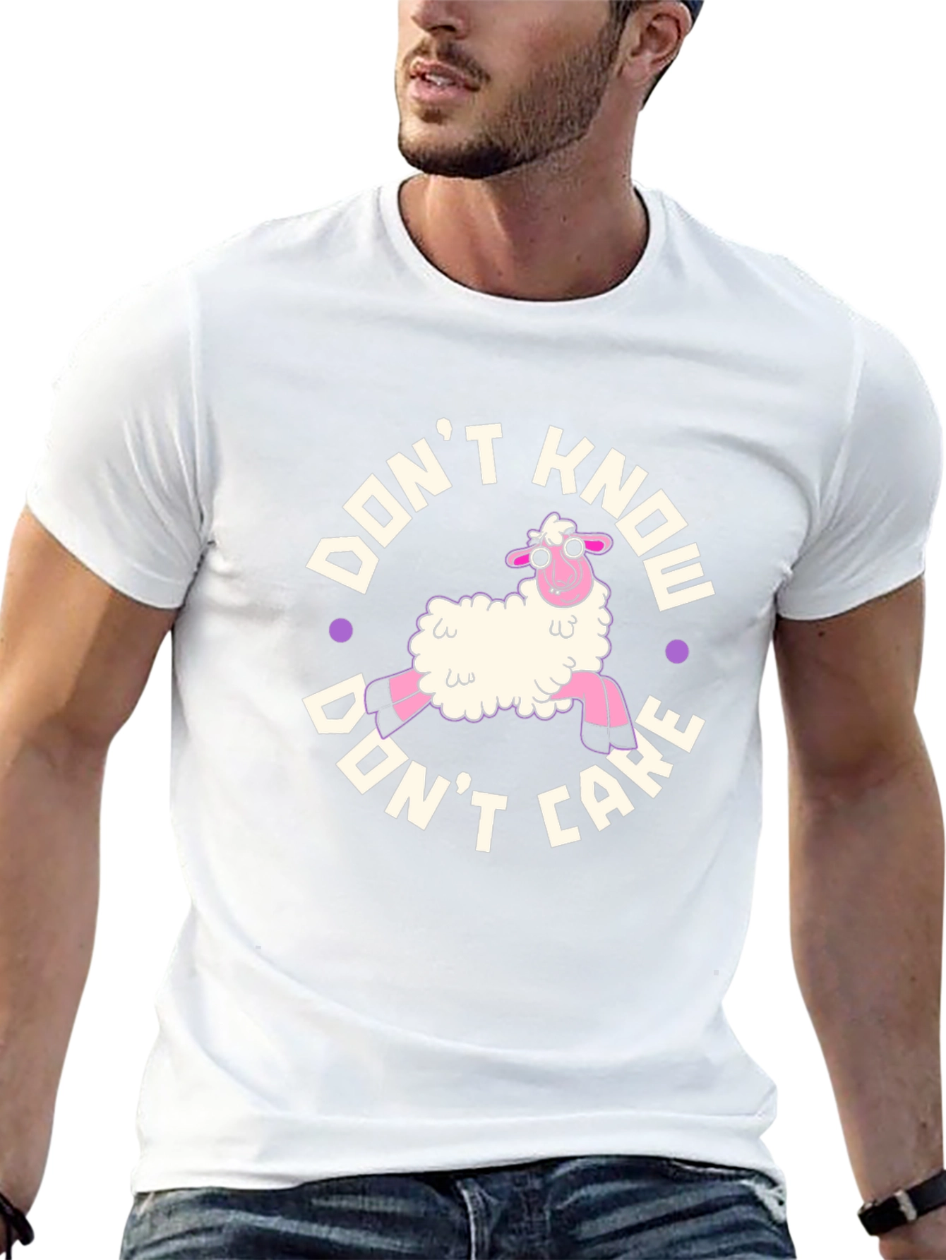 Dont Know Dont Care Sheep Graphic T-Shirt