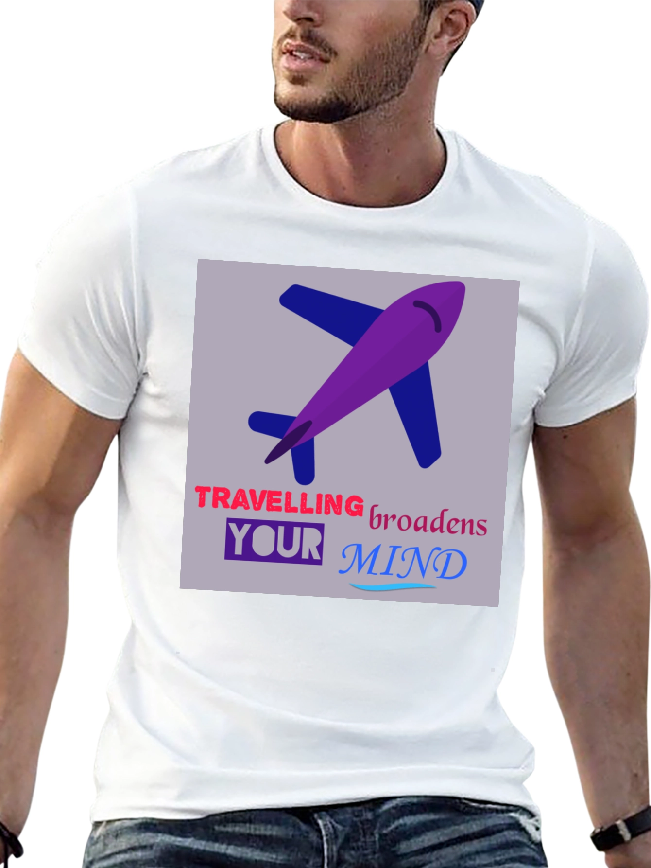 Travel Lover Graphic Tee - Airplane Design