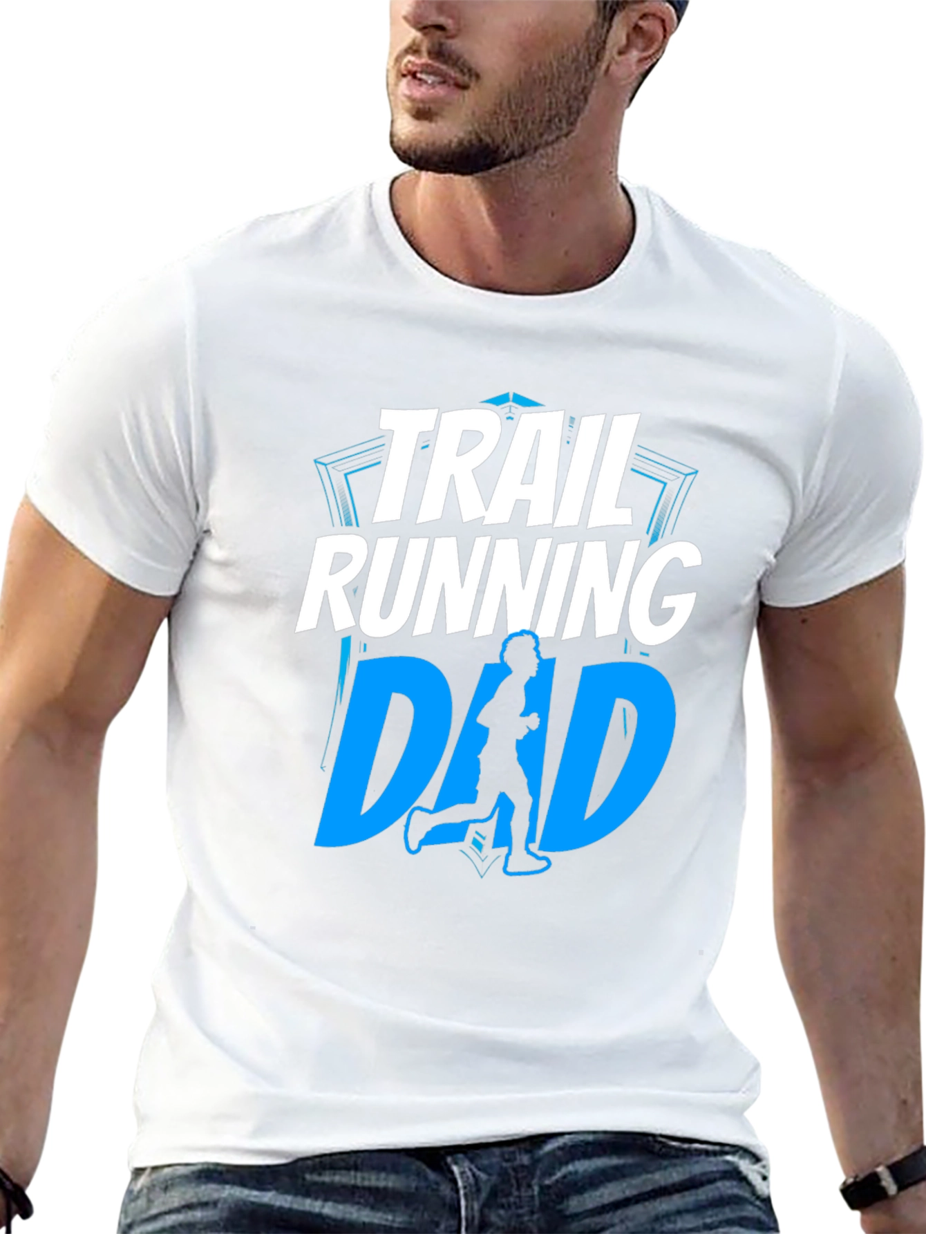 Trail Running Dad Graphic Tee - Black