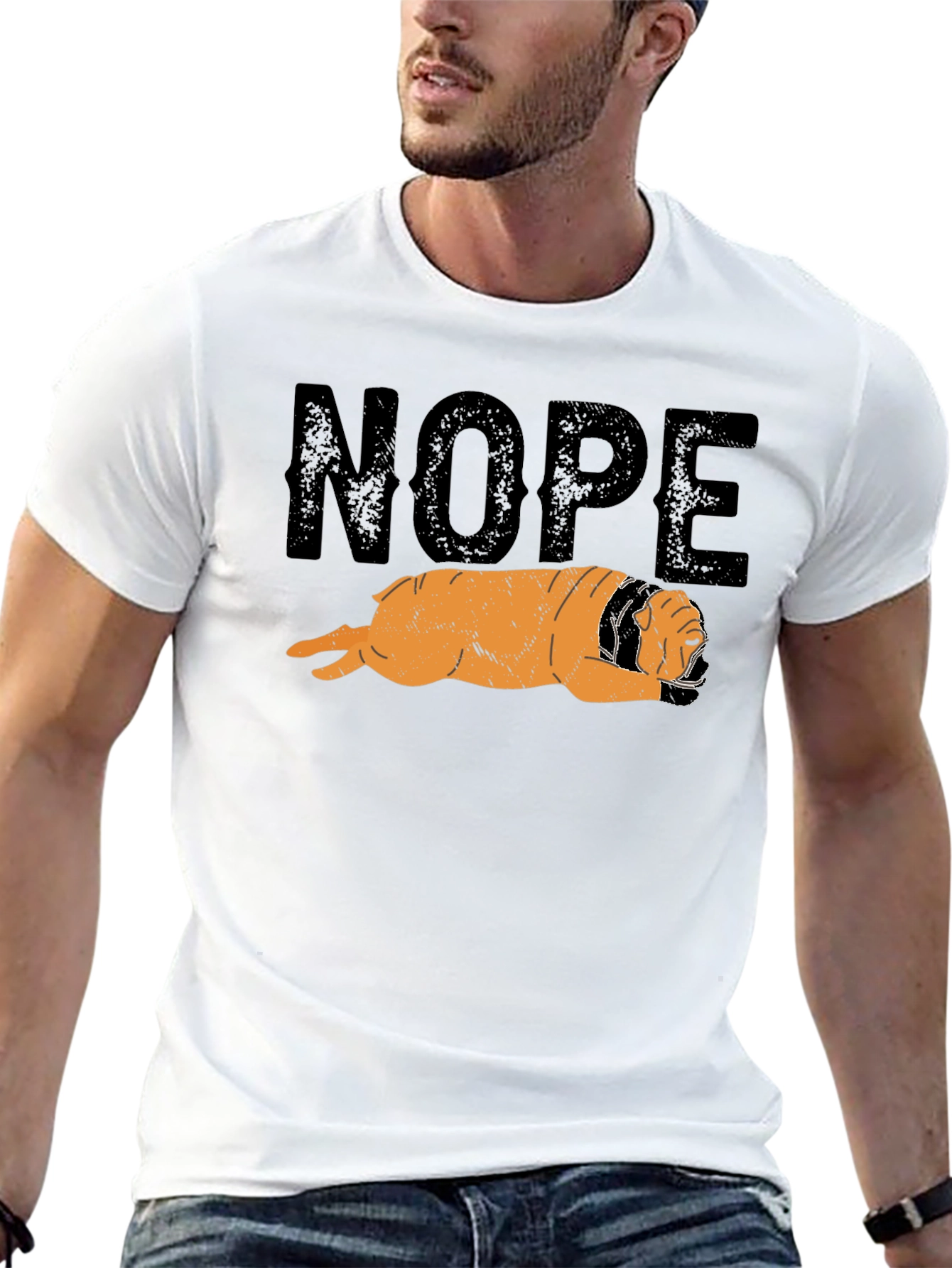 Nope Shar Pei Graphic T-Shirt