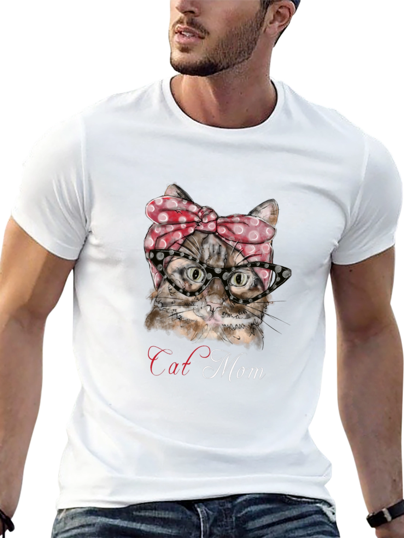Cat Mom T-Shirt - Cute Feline Graphic Tee