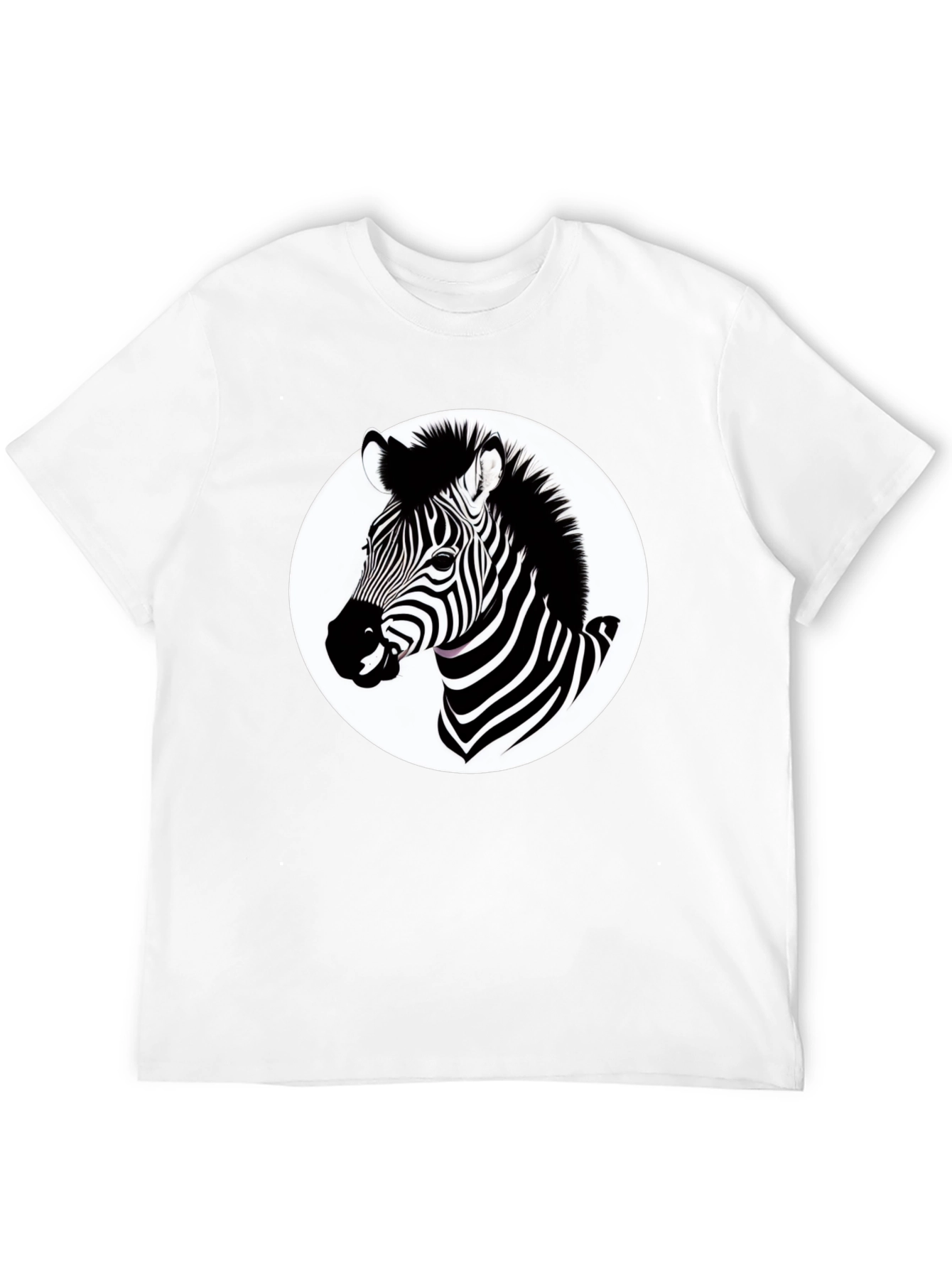 Zebra Graphic T-Shirt - Black Cotton Blend Tee