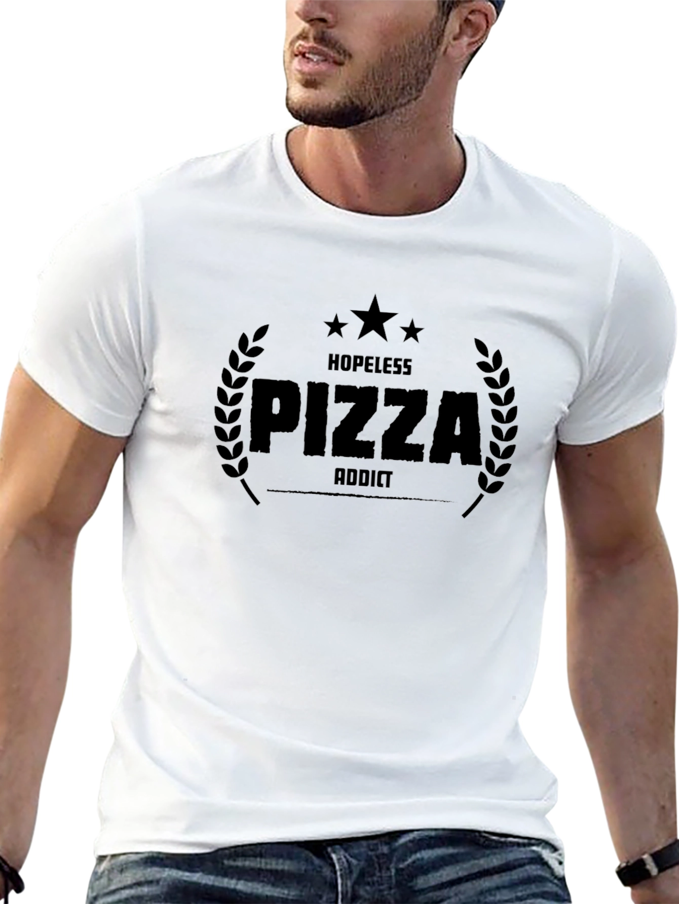 Hopeless Pizza Addict Black T-Shirt