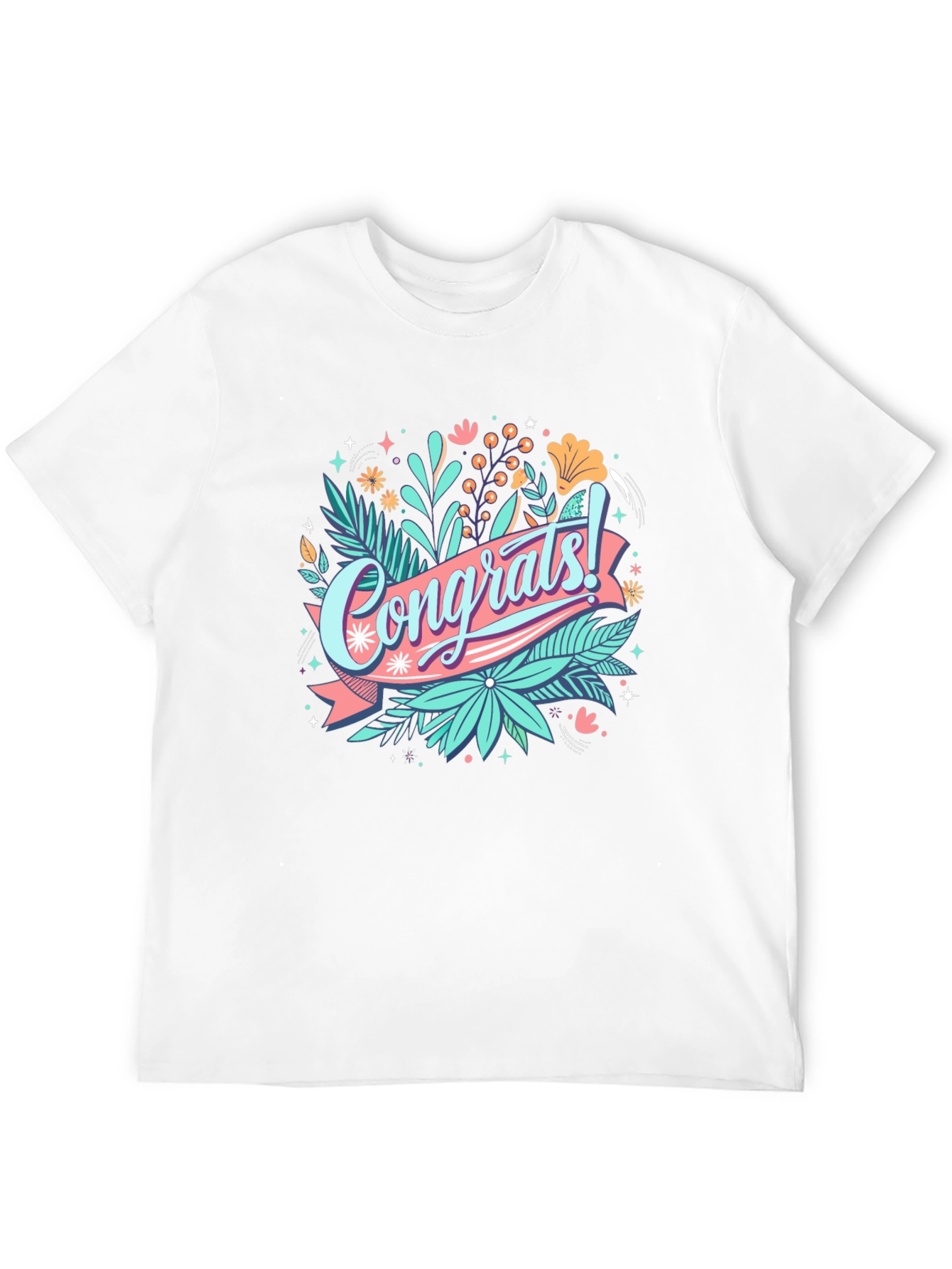 Congrats! Graphic Print Black T-Shirt