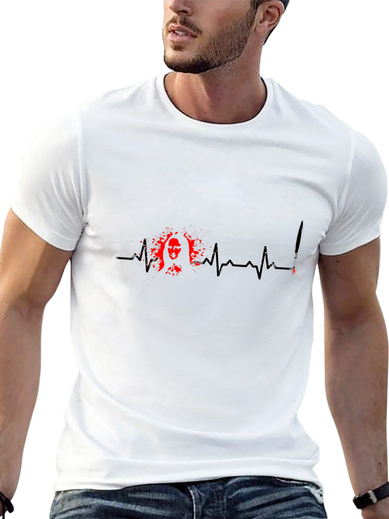 Mona Lisa Lifeline Graphic T-Shirt - Artistic Design