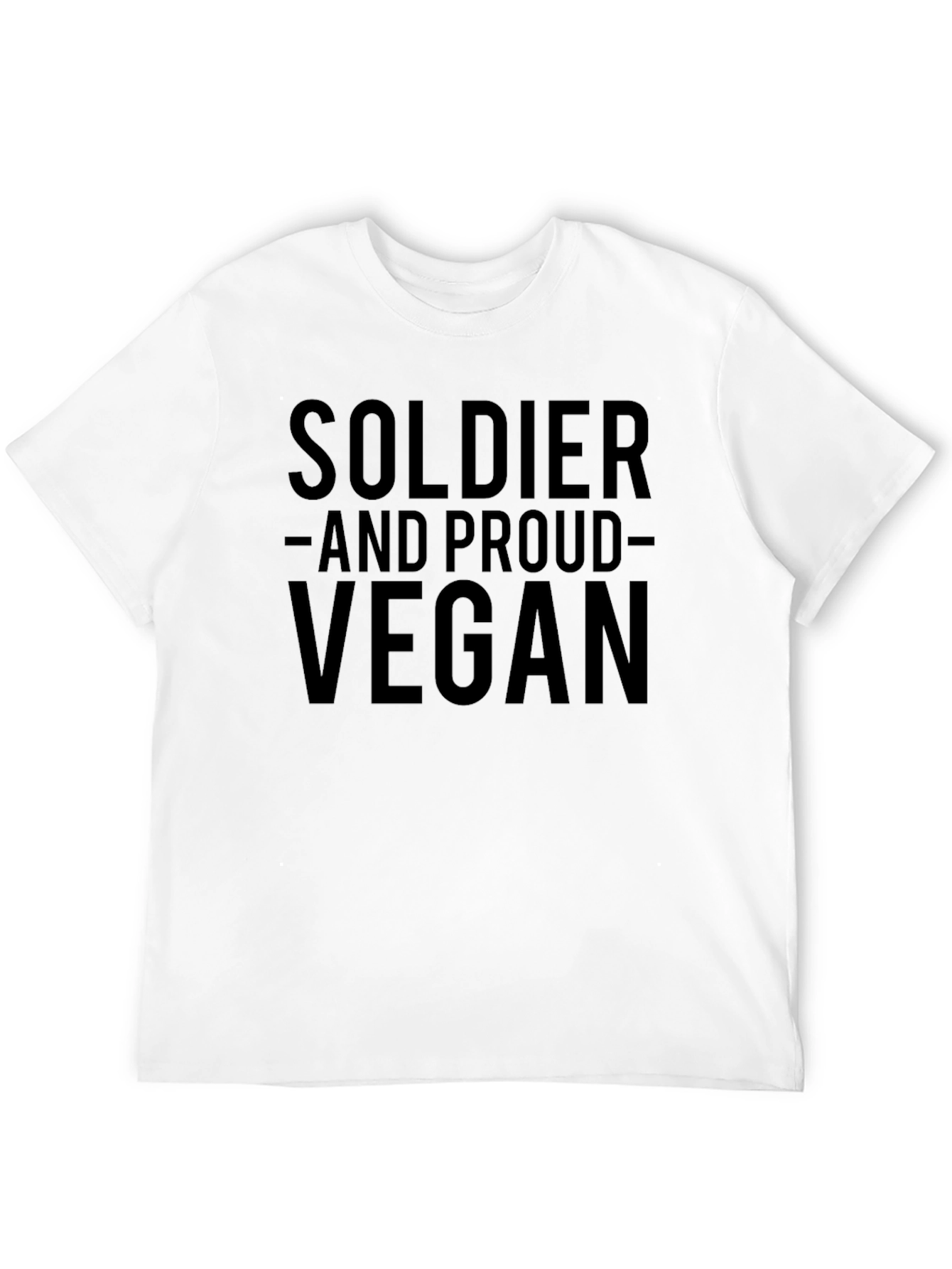Soldier and Proud Vegan Graphic T-Shirt