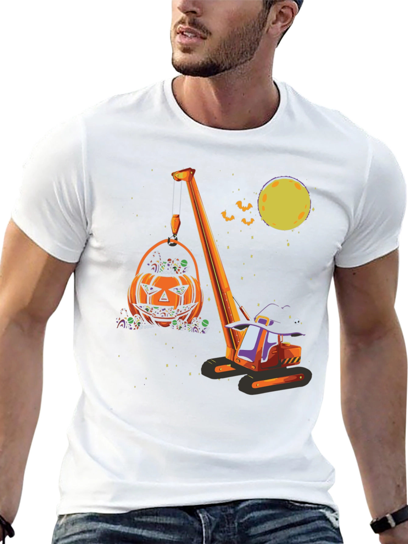 Halloween Crane Pumpkin T-Shirt