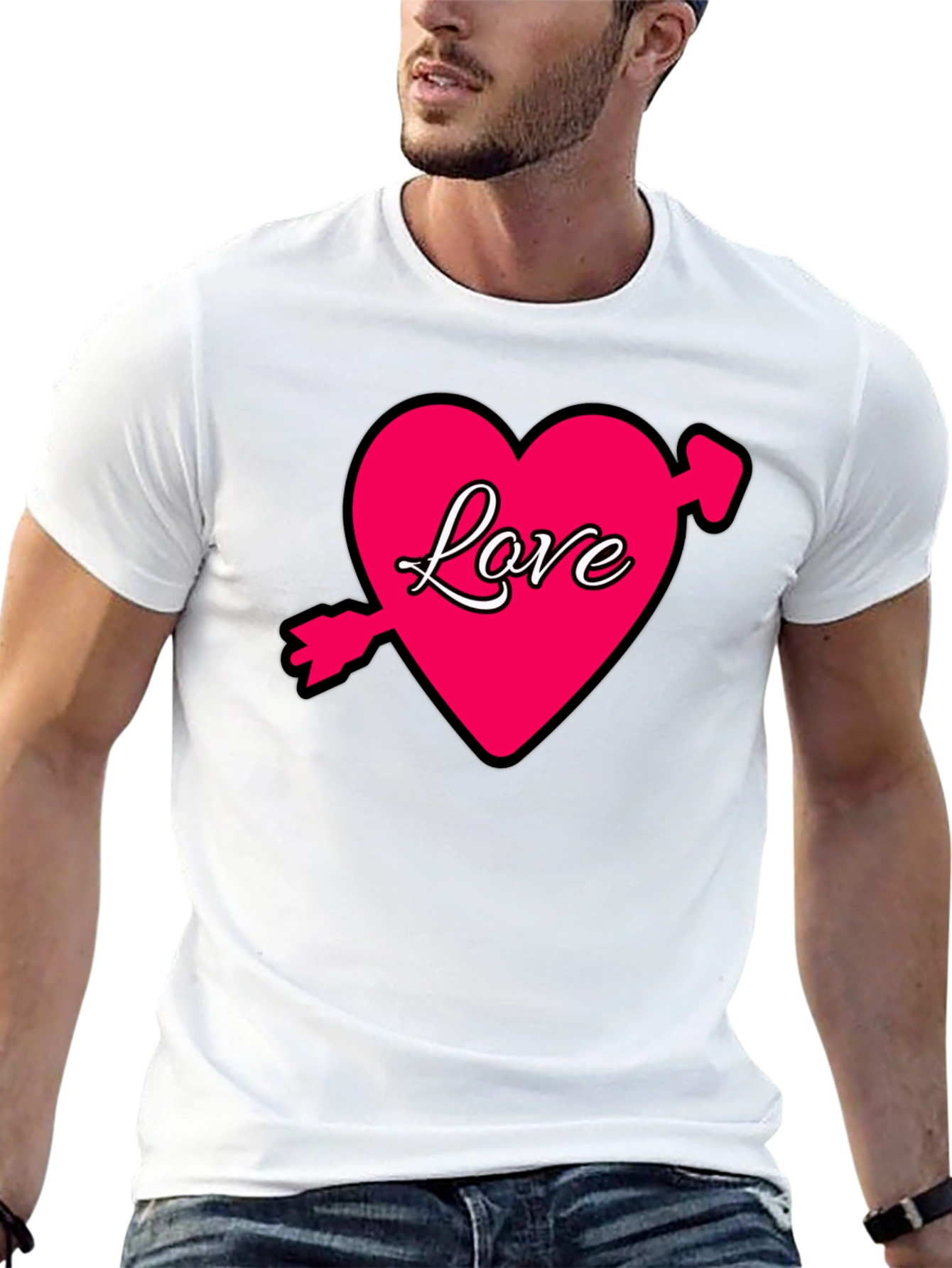 Love Heart Arrow Tee - Valentines Day Gift