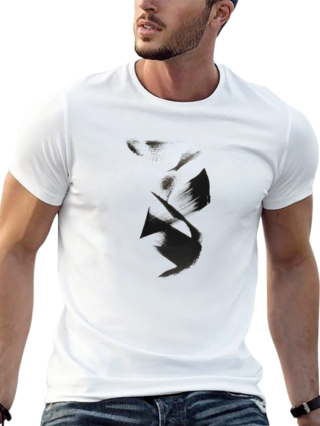 Abstract Design Black T-Shirt