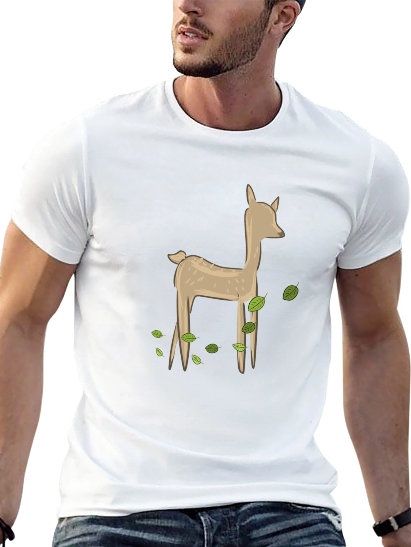 Deer Graphic Black Tee