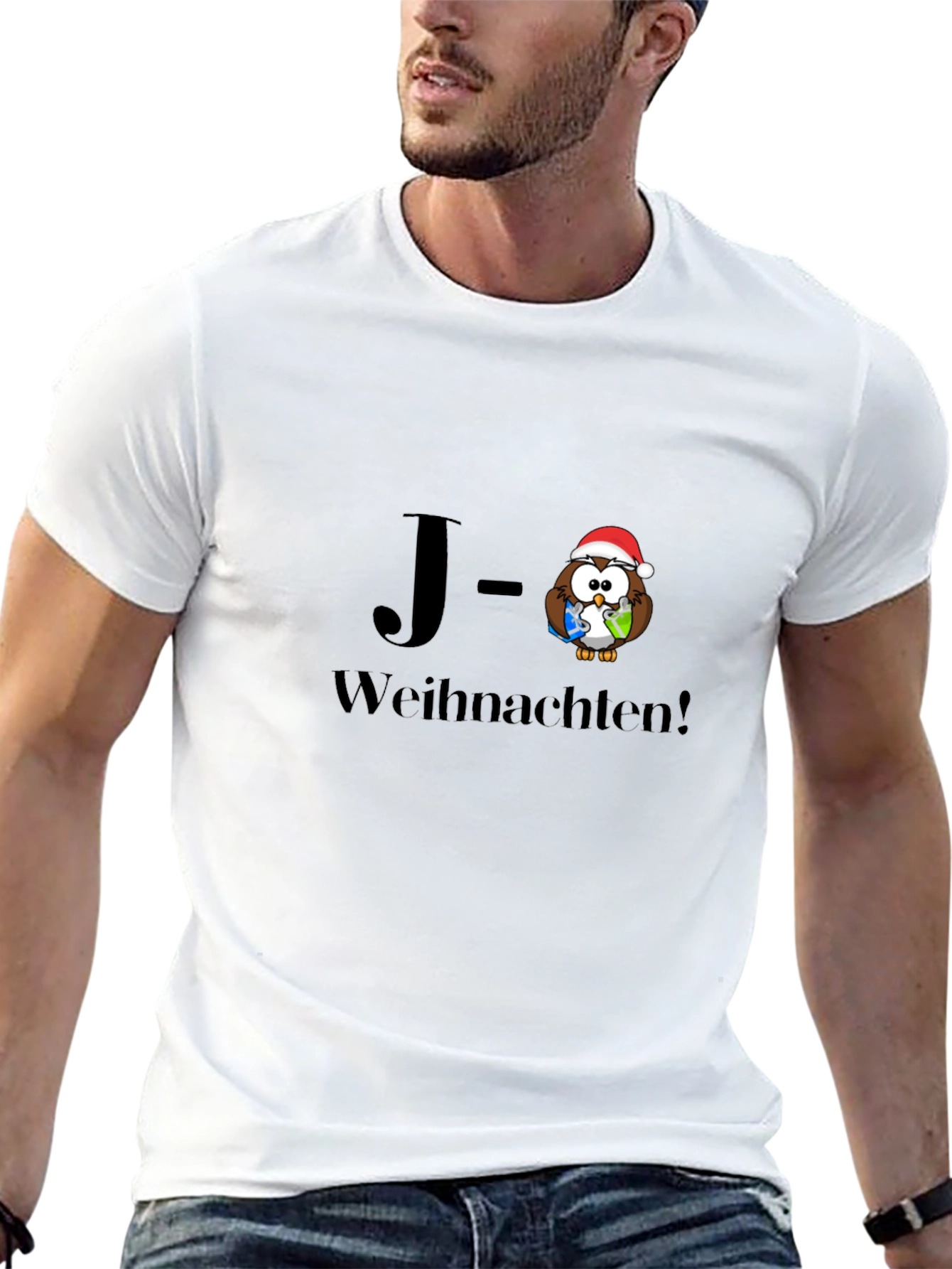 Holiday Owl T-Shirt - Frohe Weihnachten!