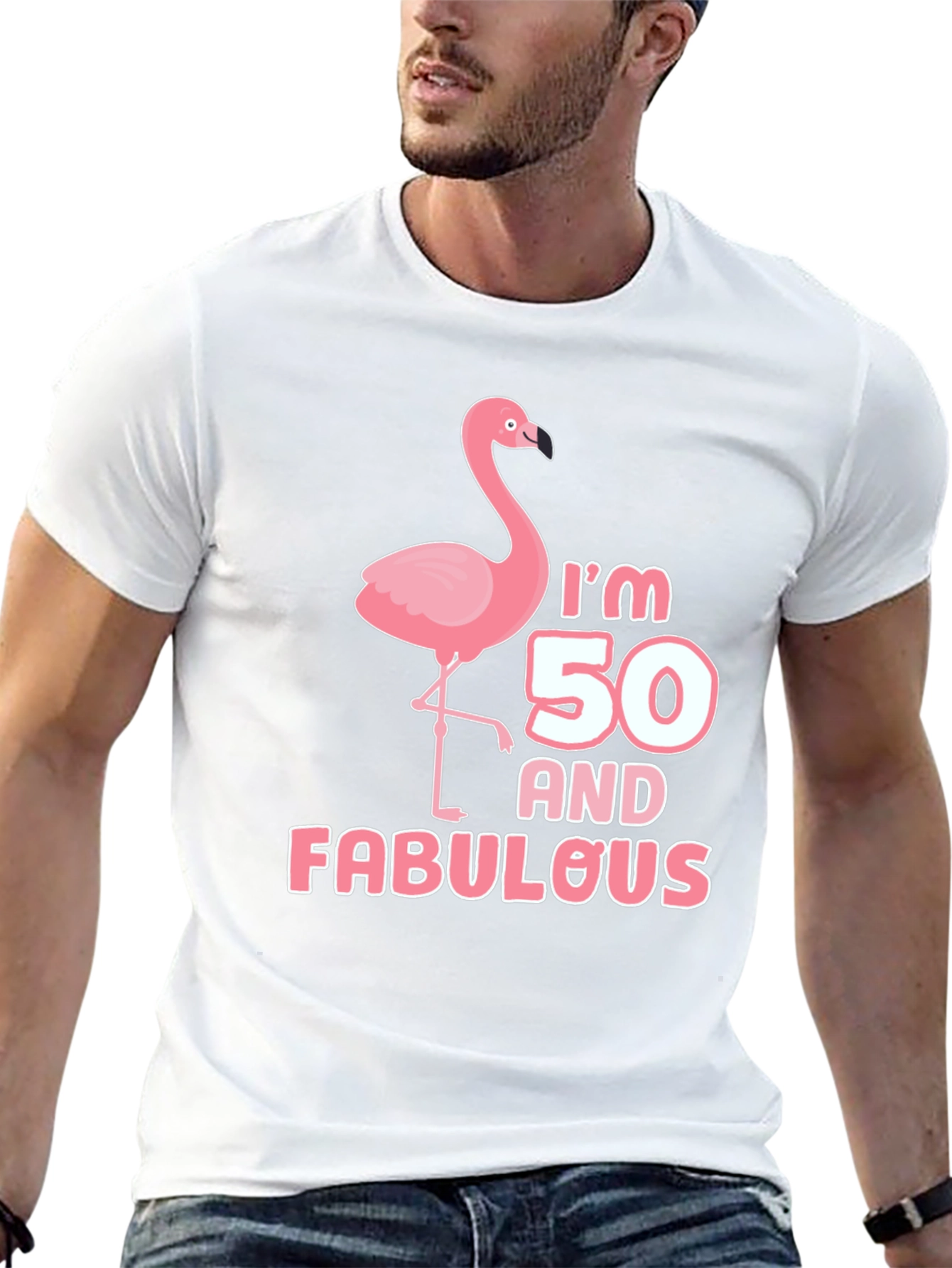 Im 50 and Fabulous T-Shirt Flamingo Birthday Tee