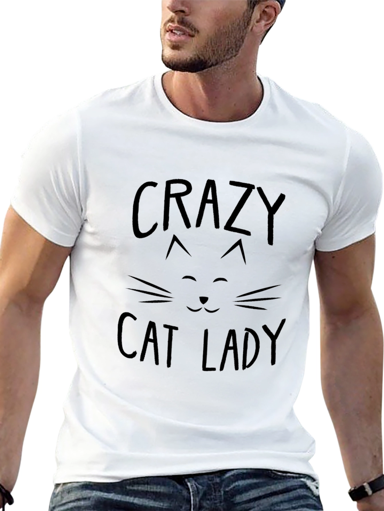 Crazy Cat Lady Black Graphic T-Shirt