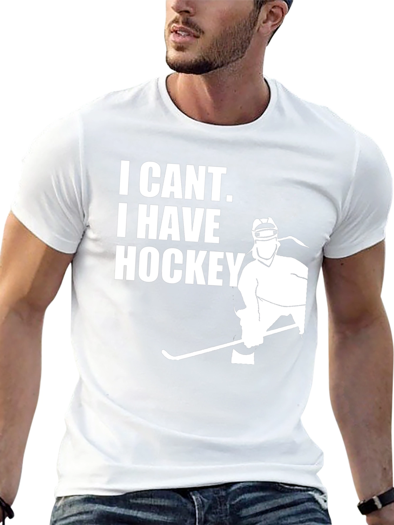 I Cant I Have Hockey Black T-Shirt