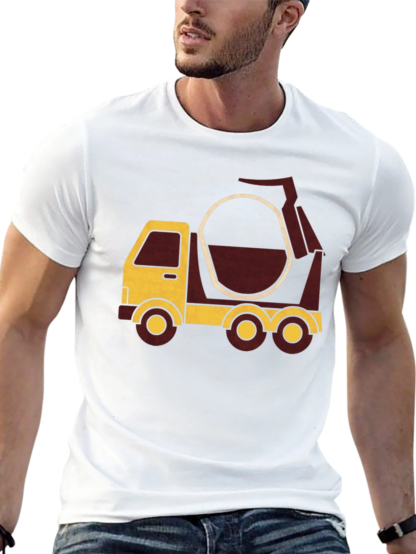 Cement Mixer Truck Graphic T-Shirt