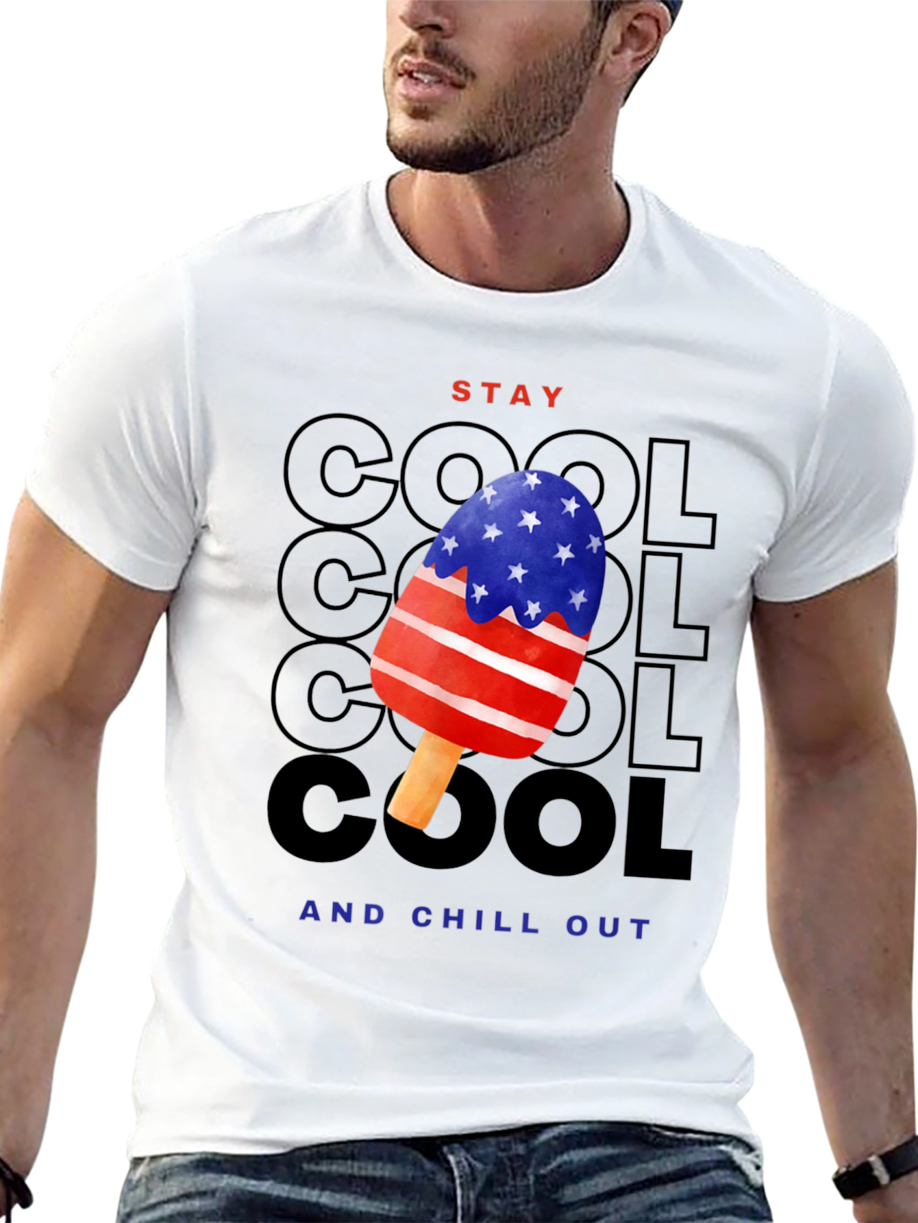 Stay Cool Patriotic Popsicle Graphic Tee