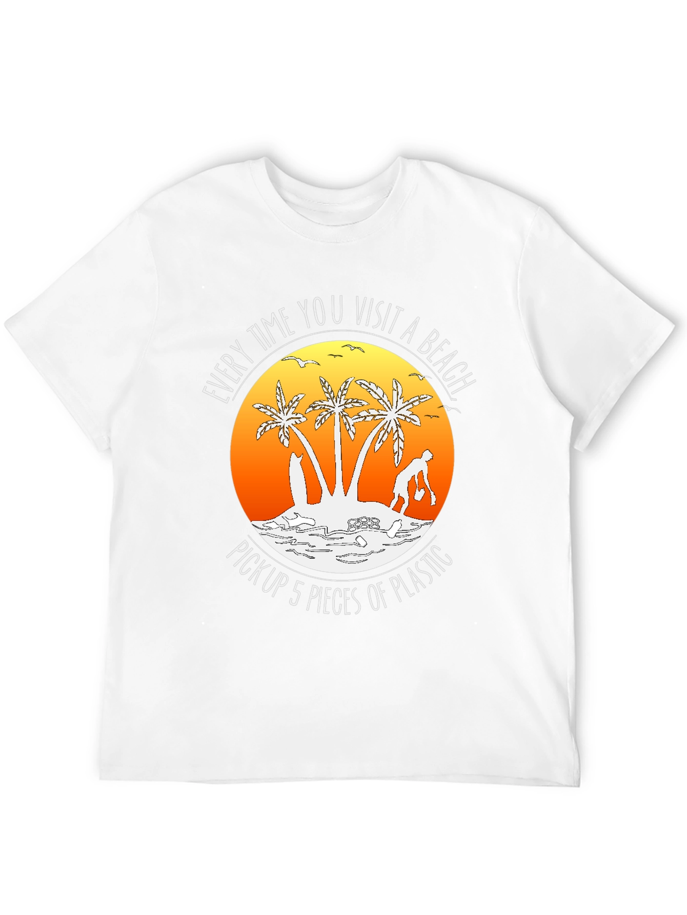 Beach Cleanup T-Shirt: Pick Up 5 Pieces of Plastic