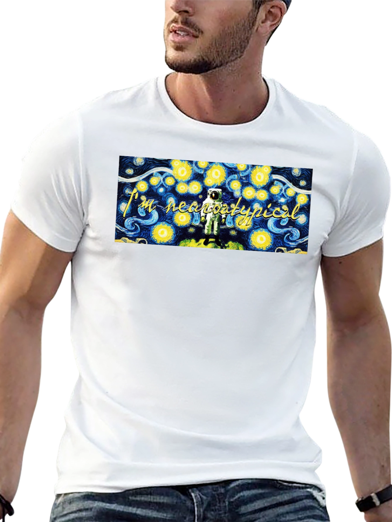 Starry Night Astronaut Graphic Tee