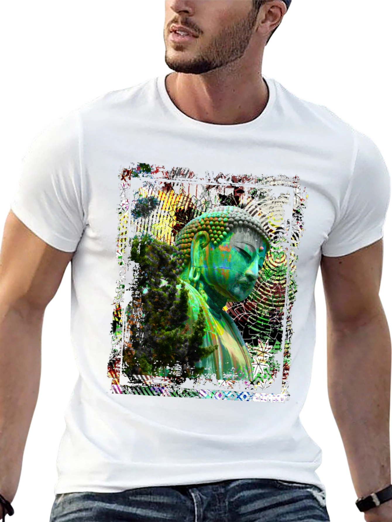 Buddha Print Black T-Shirt