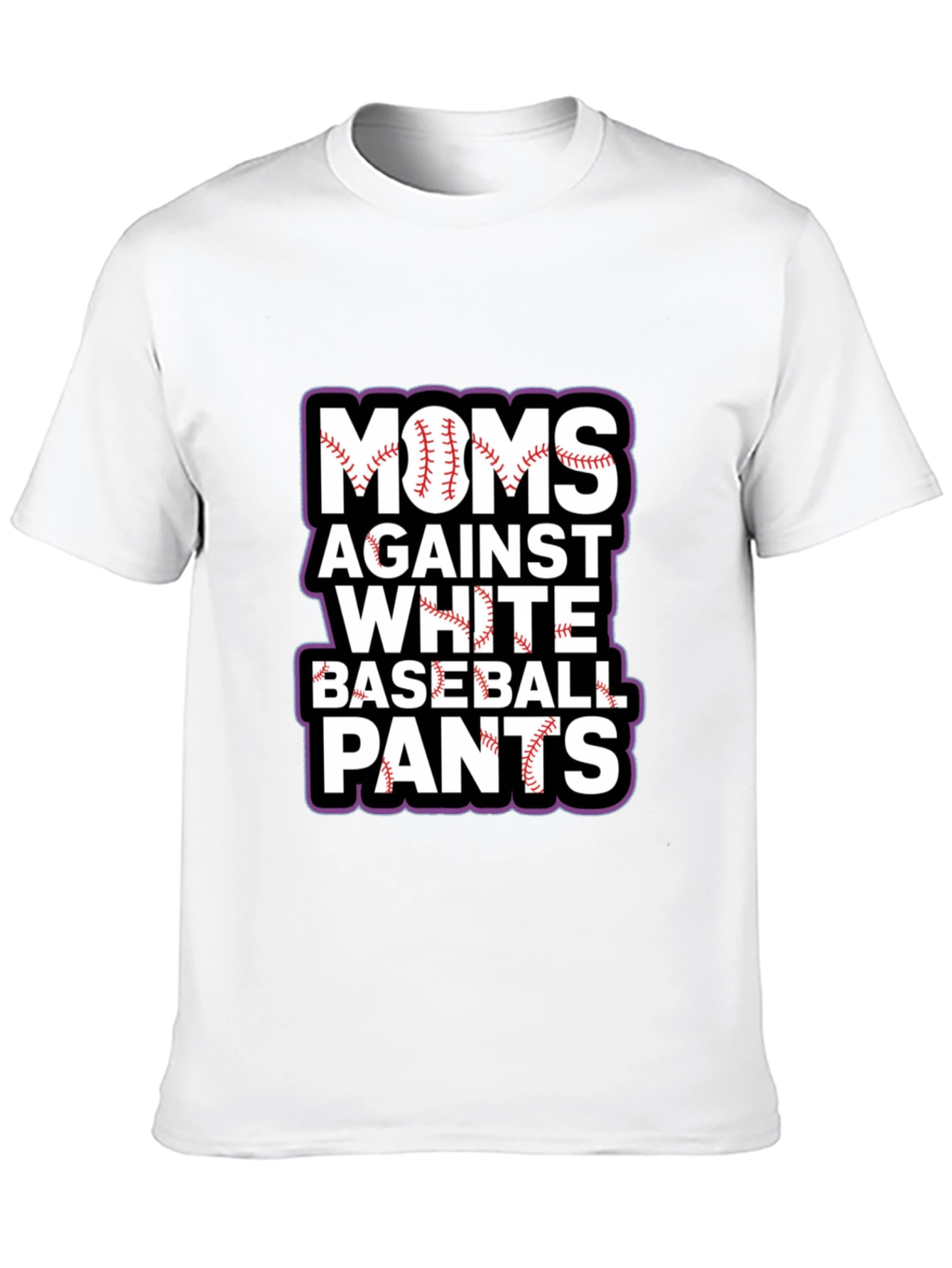 Moms Against White Baseball Pants T-Shirt