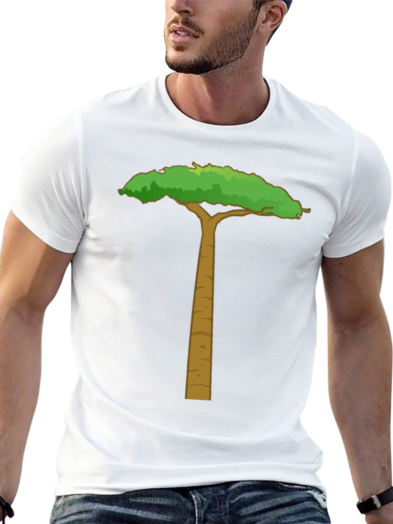 Cartoon Baobab Tree Graphic Tee