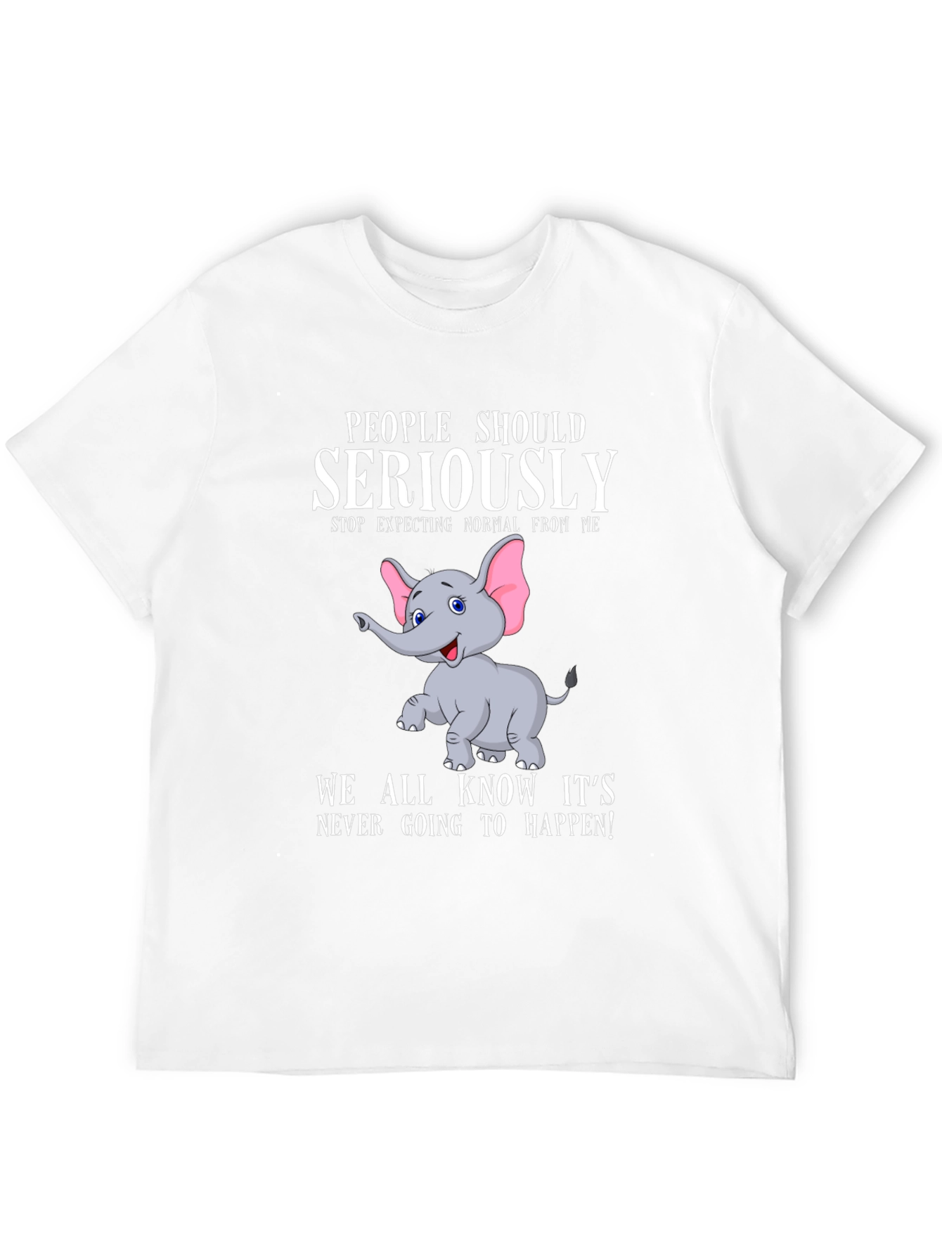 Humorous Elephant Graphic T-Shirt