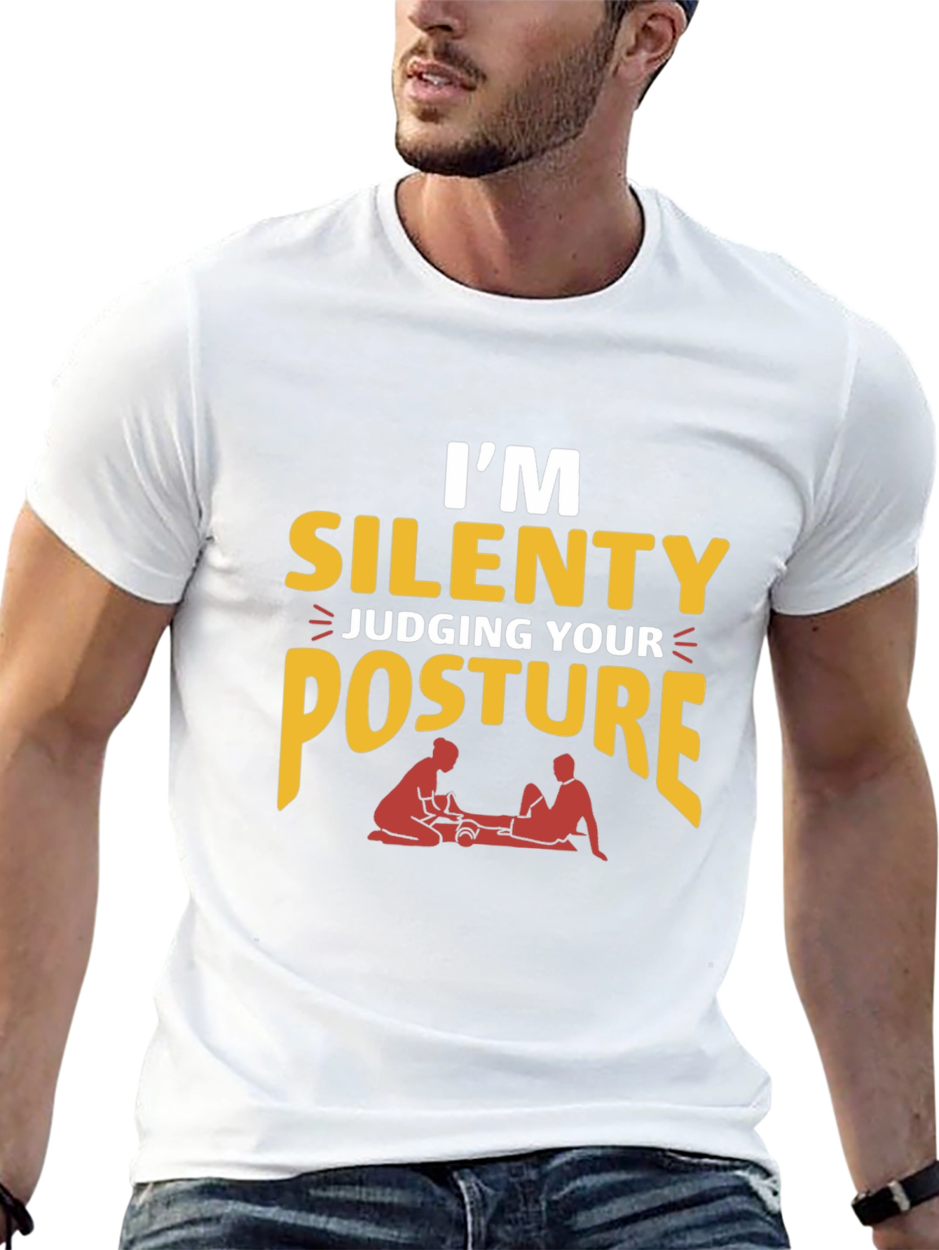 Funny Chiropractic T-Shirt - Silent Posture Judge