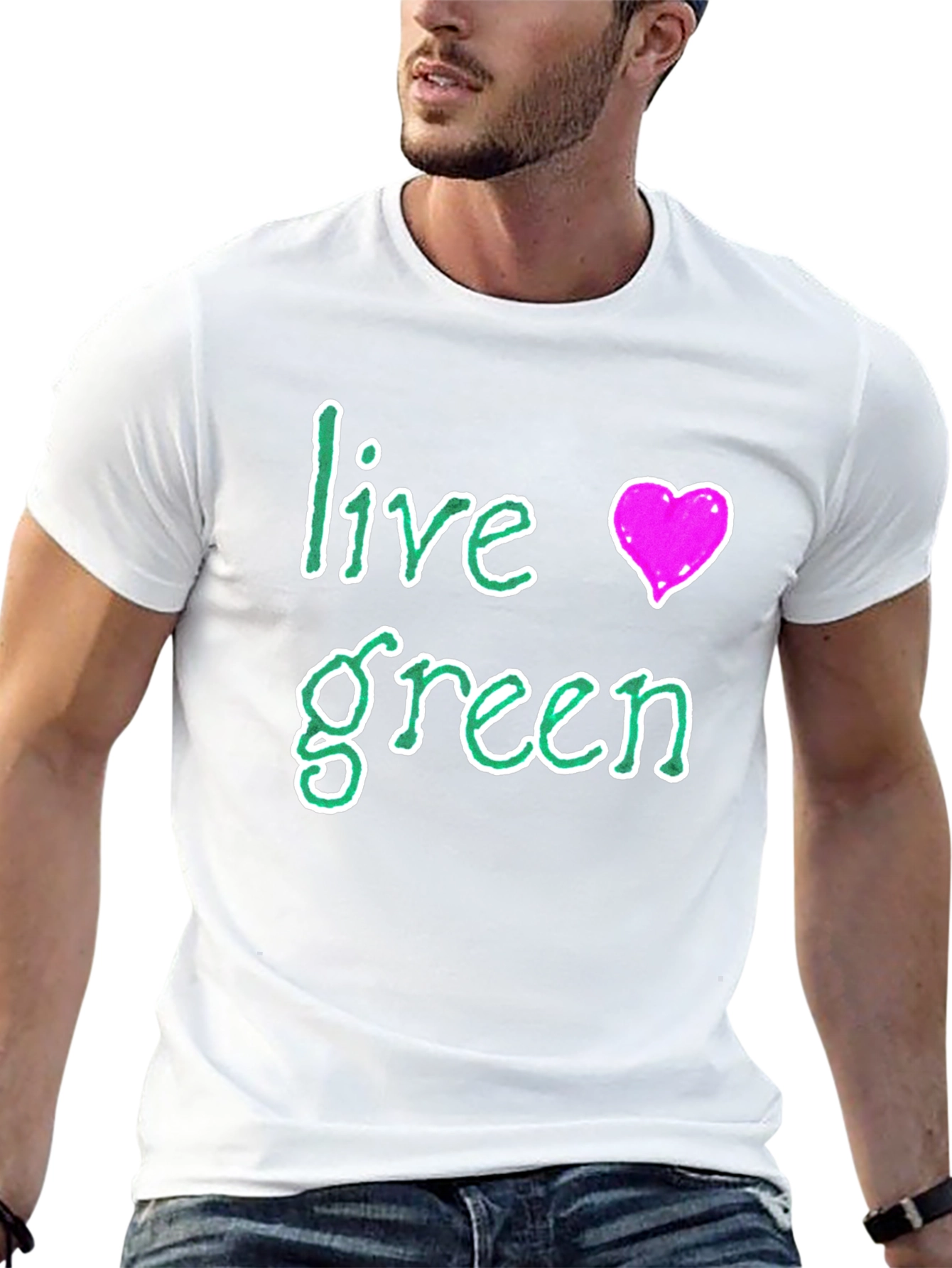 Live Green Tee - Eco-Friendly Cotton Blend