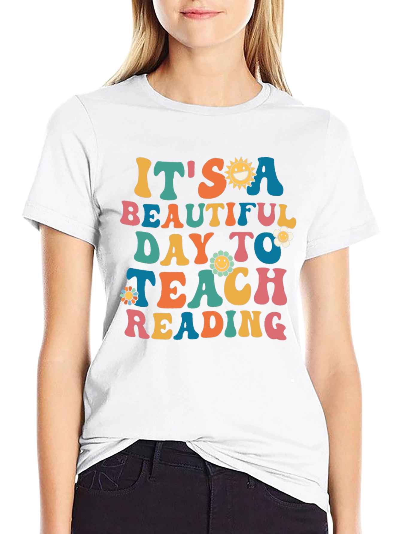 Teacher Reading Retro Graphic T-Shirt