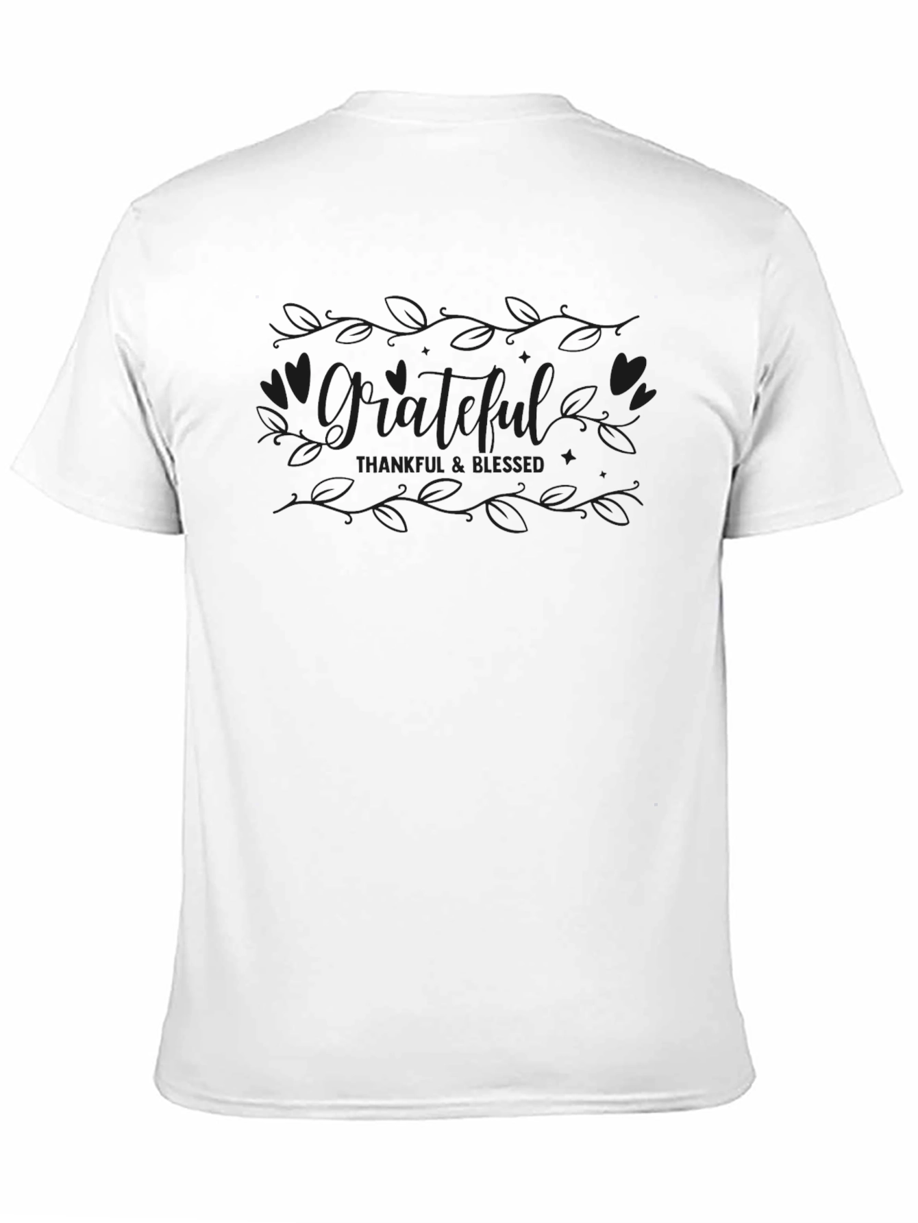 Grateful Thankful Blessed Black T-Shirt