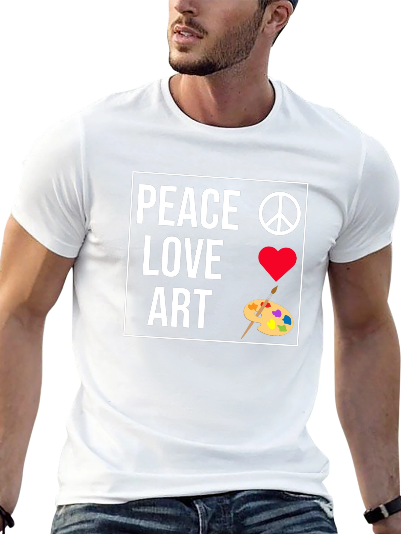 Peace Love Art Graphic T-Shirt