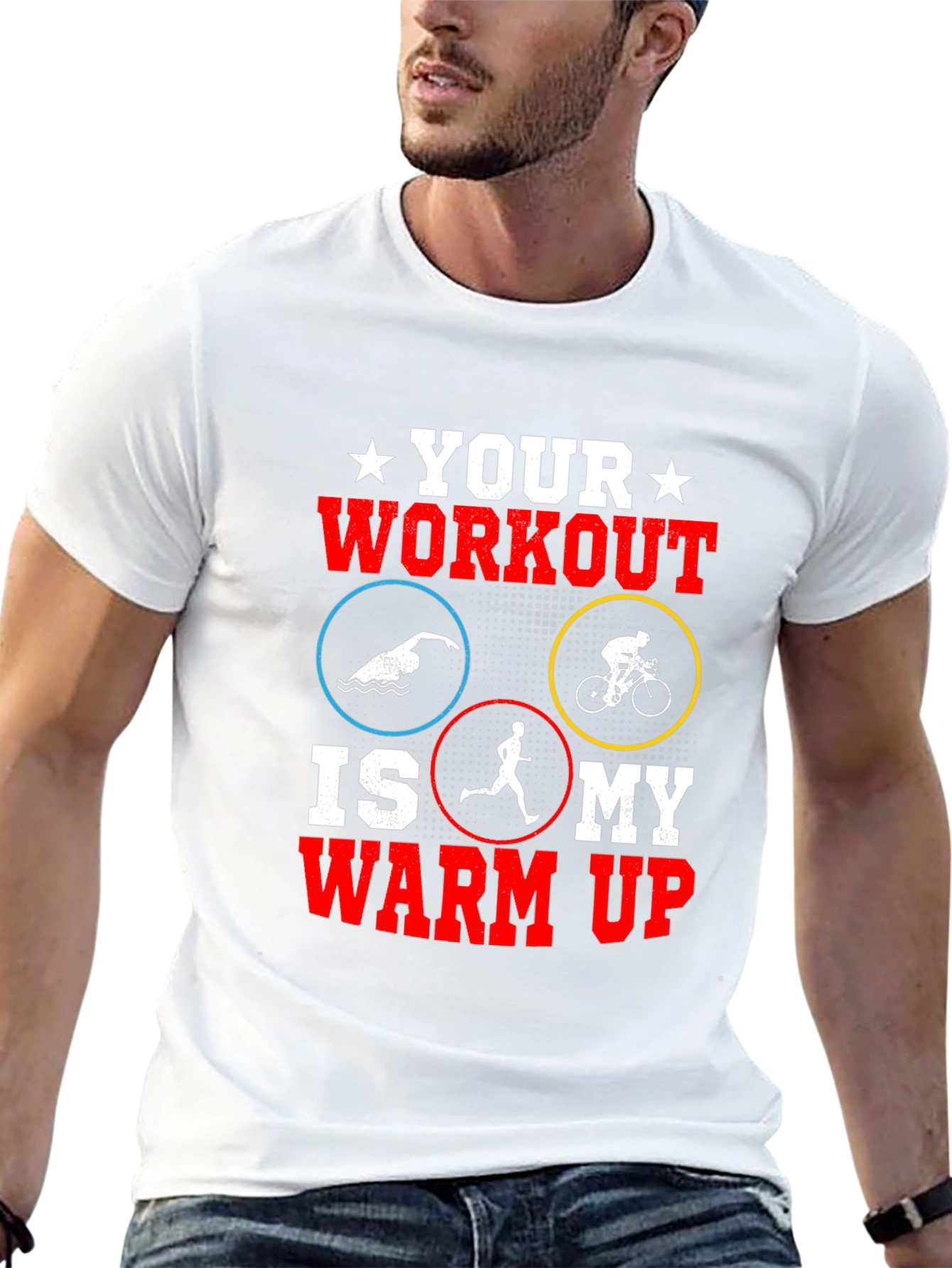 Triathlon Workout Graphic T-Shirt