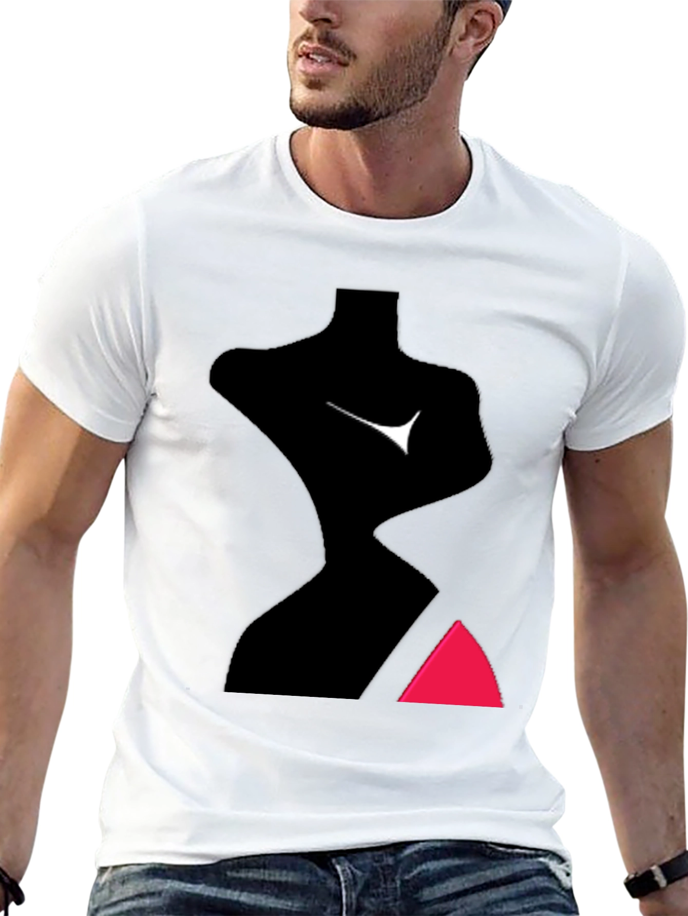 Abstract Body Black Tee