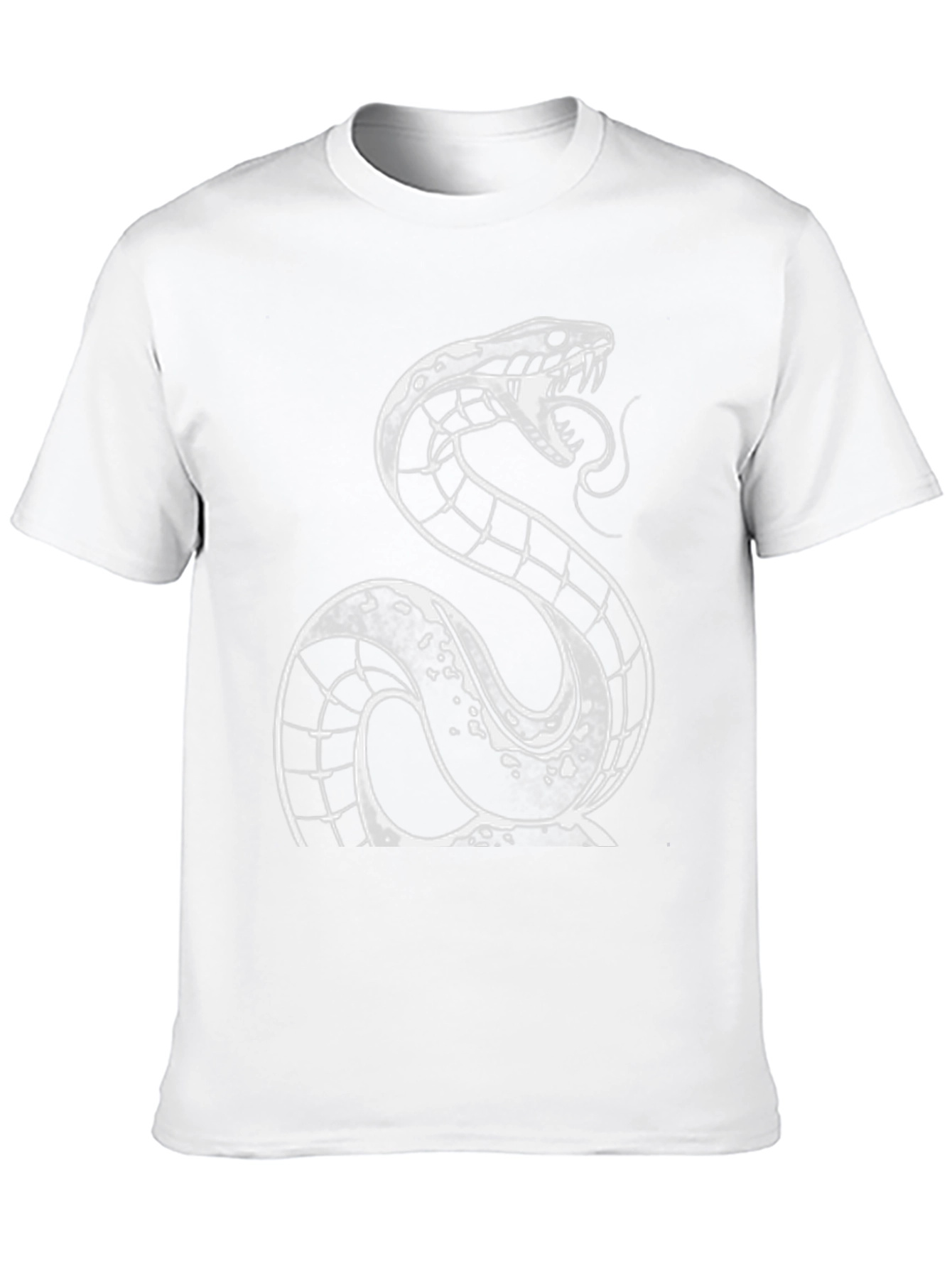 Snake Graphic Tee - Black Cotton T-Shirt