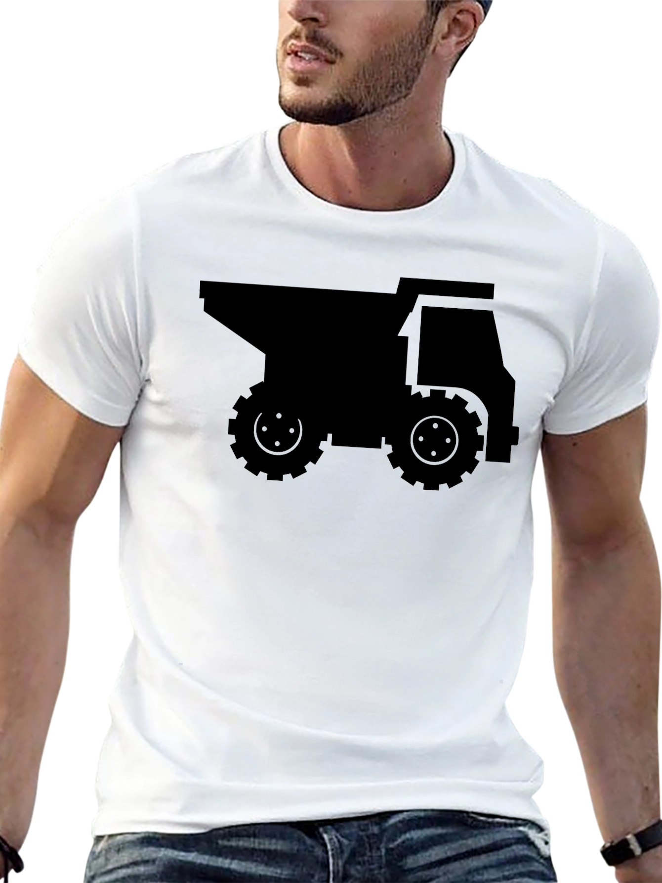 Dump Truck Graphic T-Shirt - Black