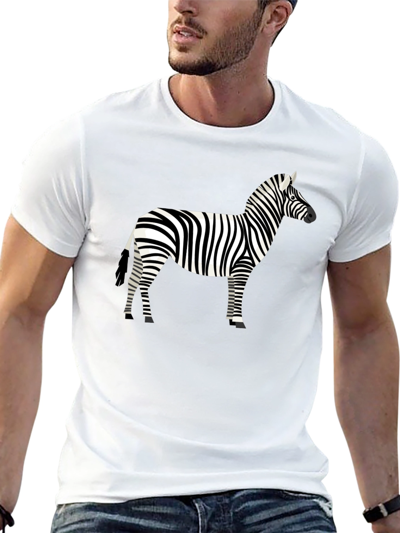 Zebra Graphic Black T-Shirt
