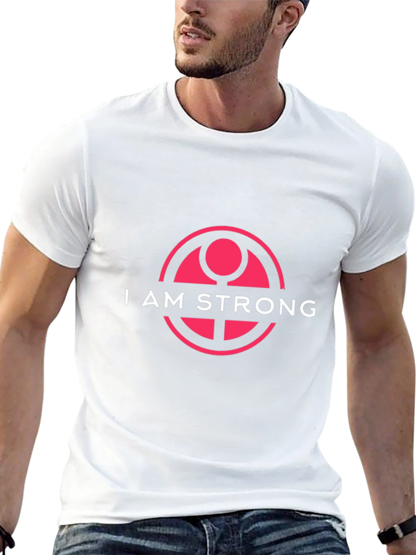 I AM STRONG Graphic Tee - Black Bold Design
