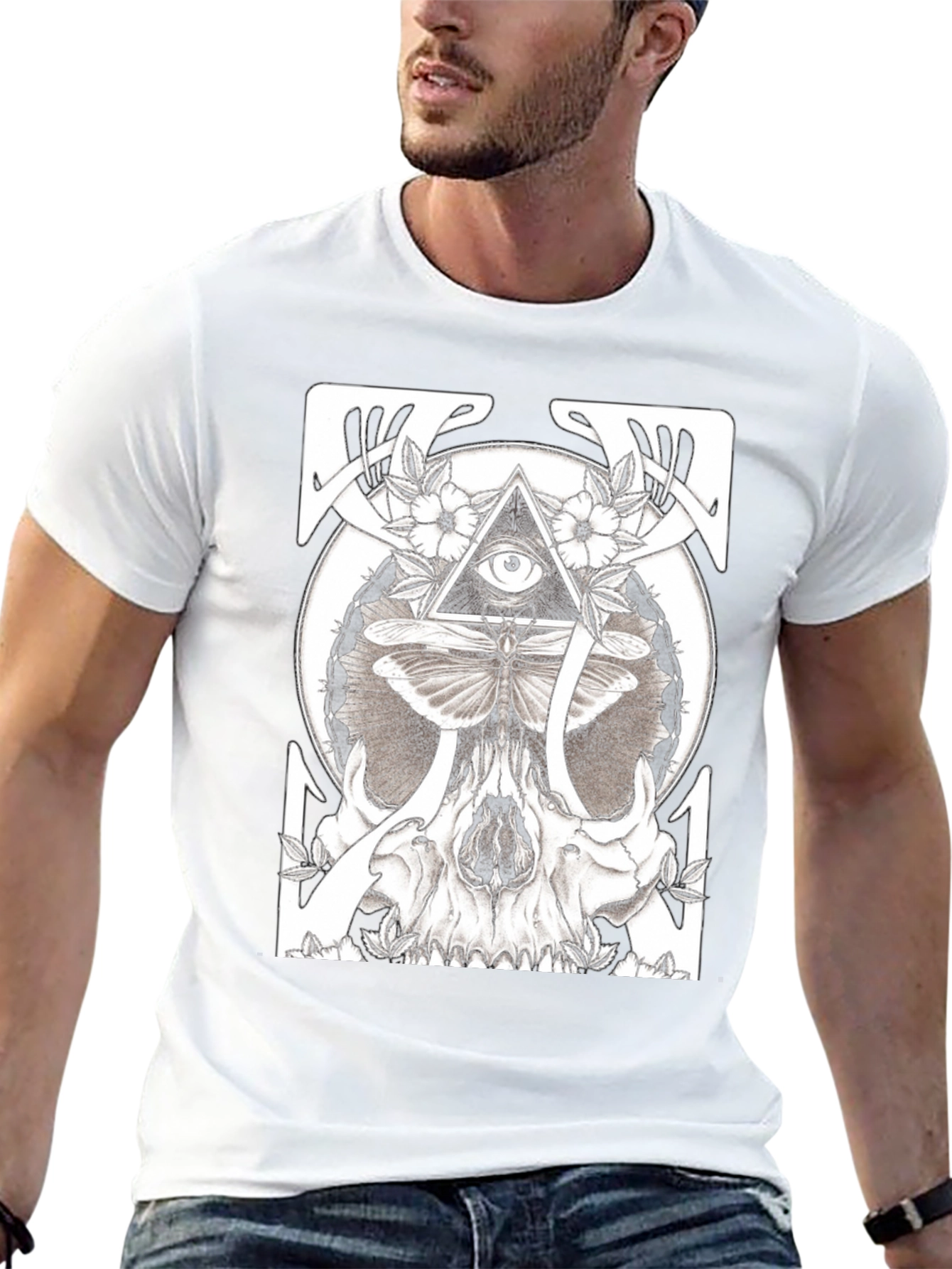 Skull & Eye Graphic T-Shirt - Unique Design