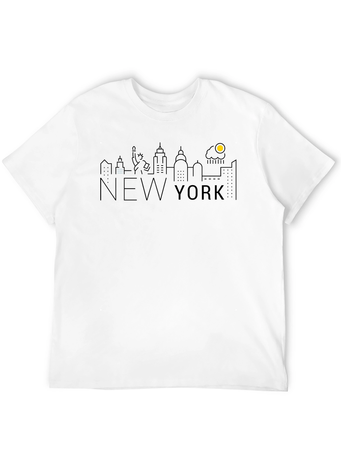New York City Skyline Graphic Tee - Black