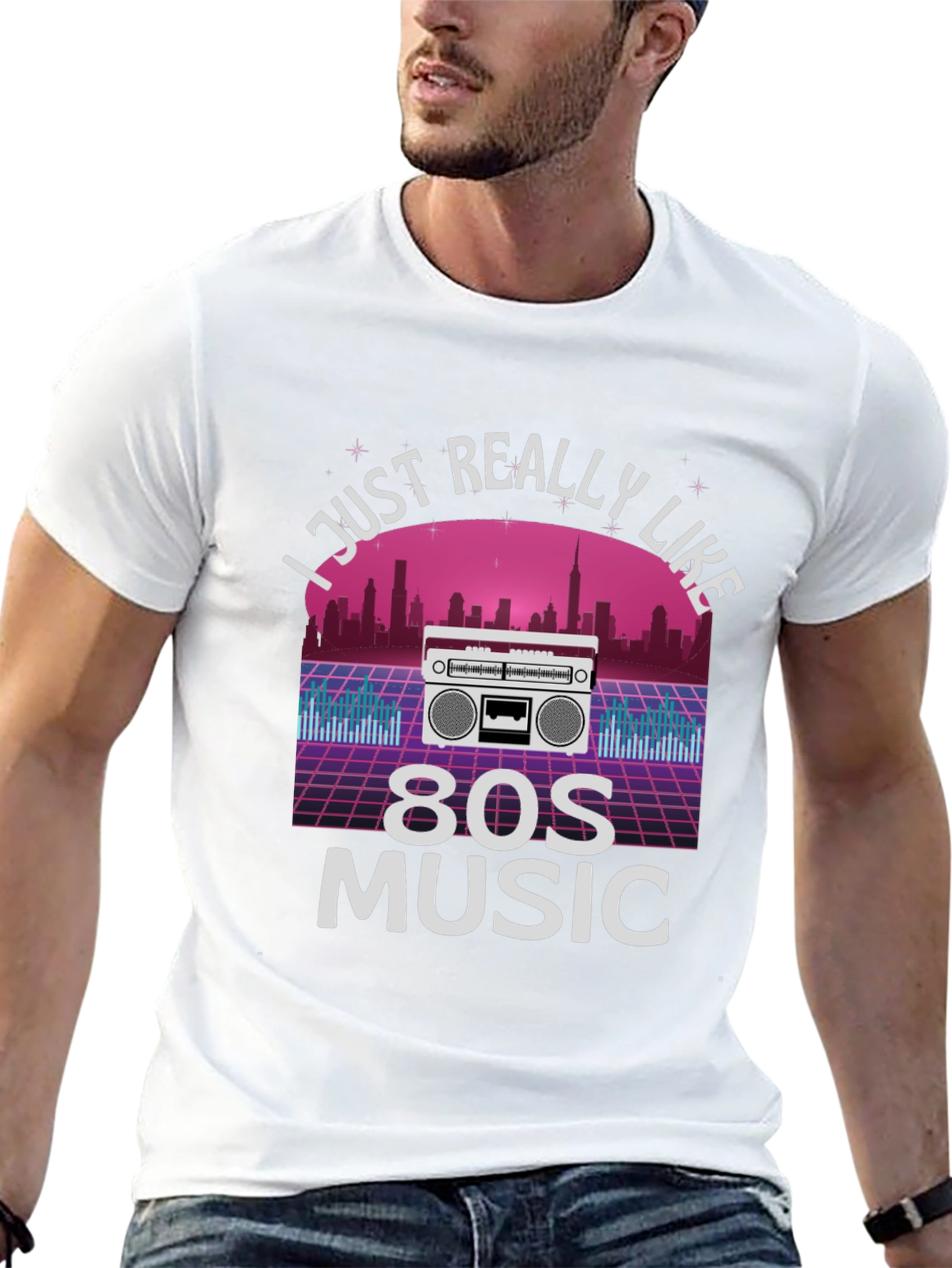 I Love 80s Music Retro Graphic Tee