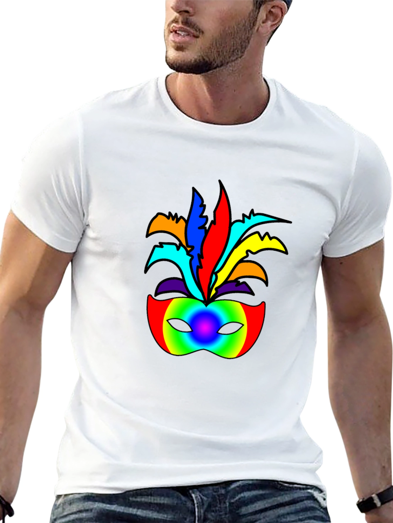Colorful Masquerade Design T-Shirt