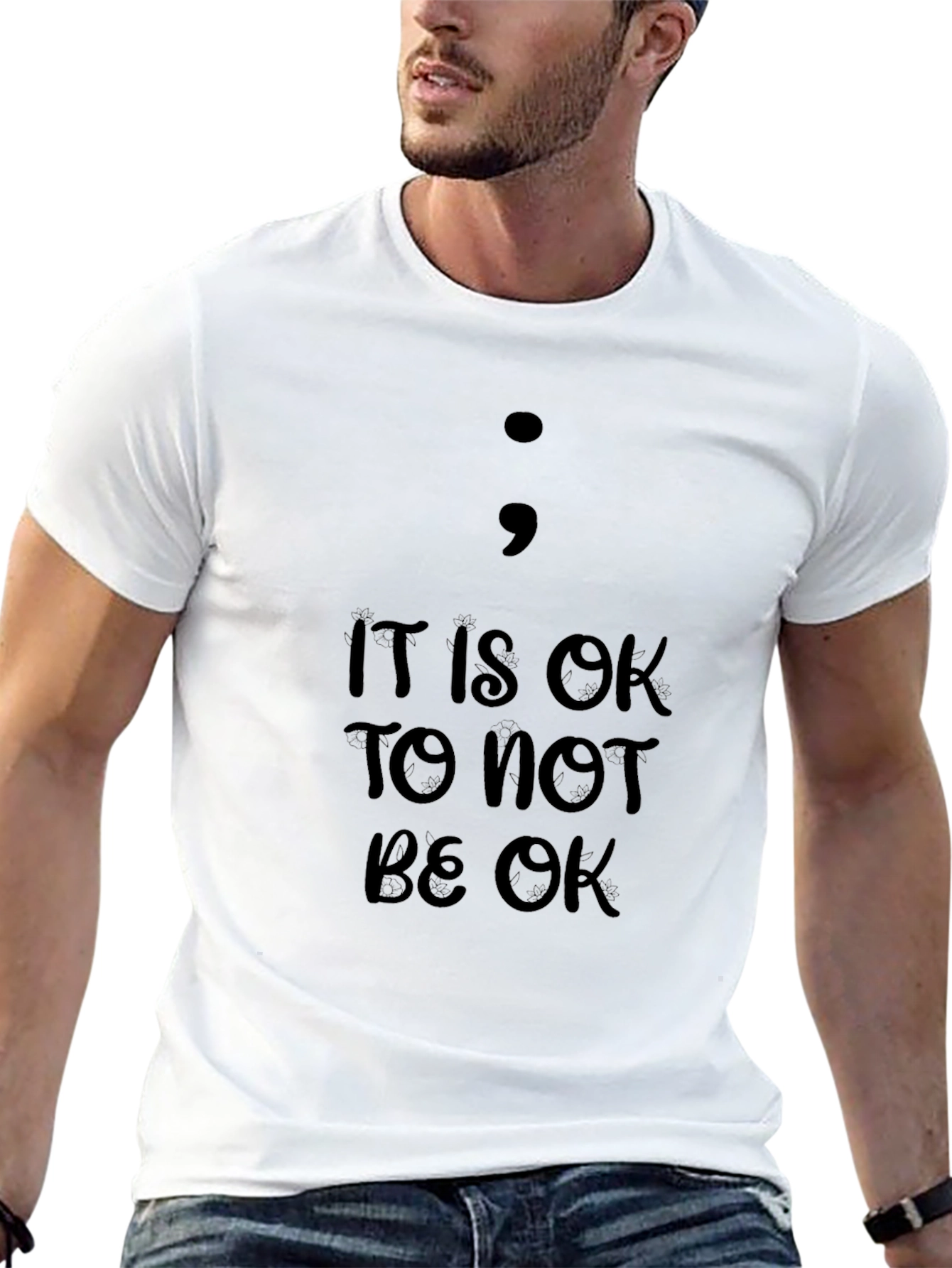 It Is OK To Not Be OK Semicolon T-Shirt
