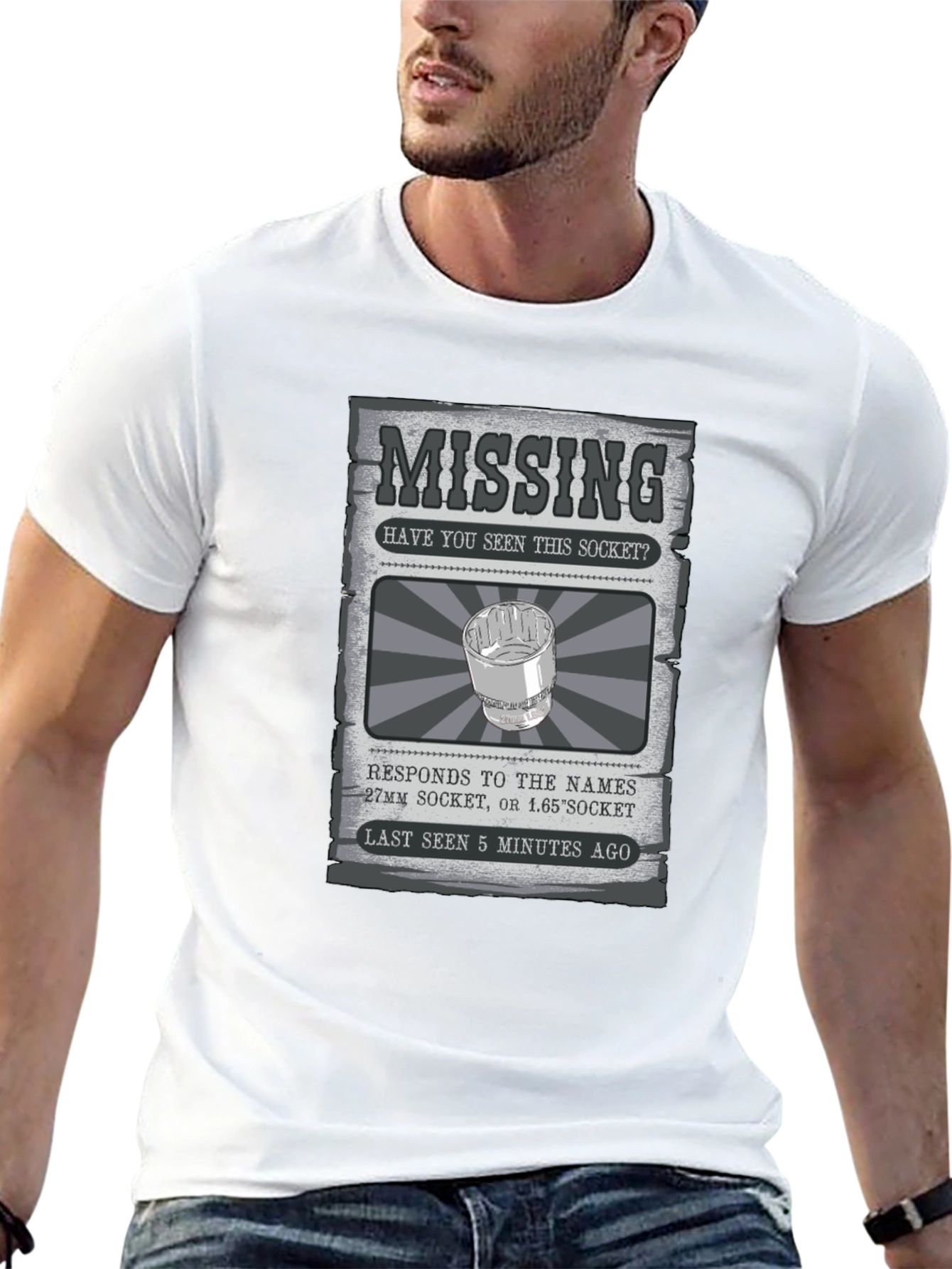 Missing Socket T-Shirt - Mechanic Humor Tee