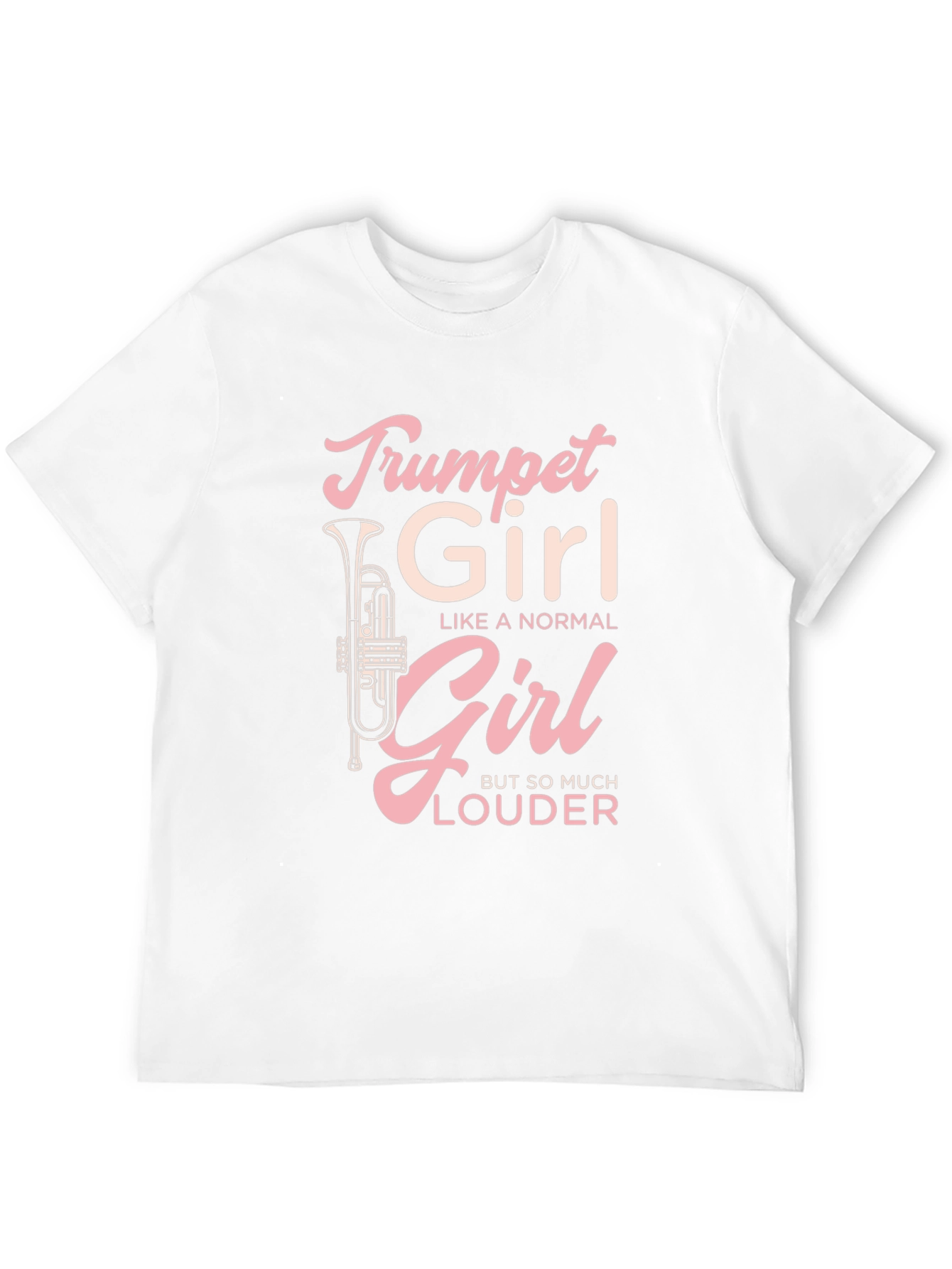 Trumpet Girl Graphic Tee - Musical Instrument Lover