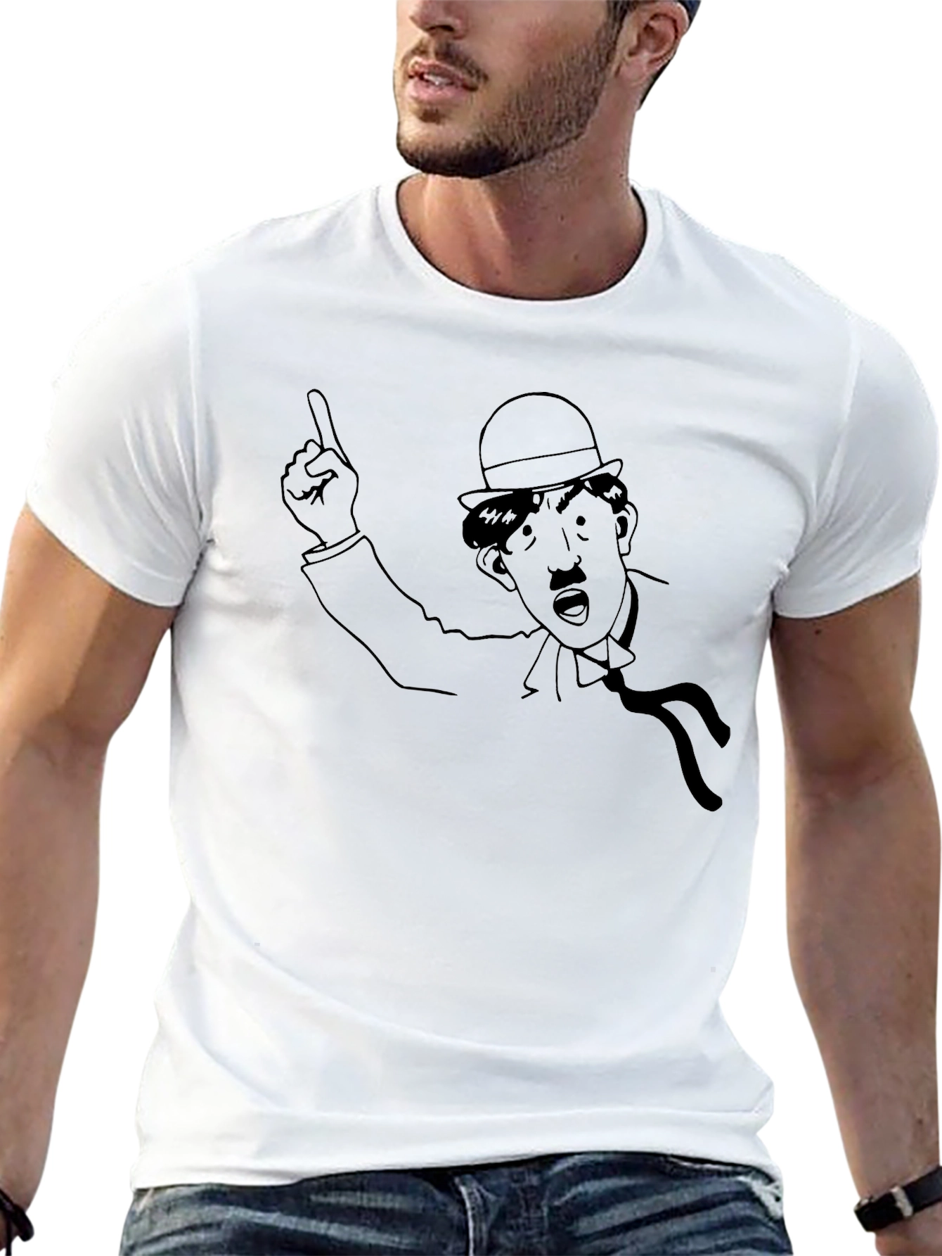 Charlie Chaplin Graphic Tee - Black